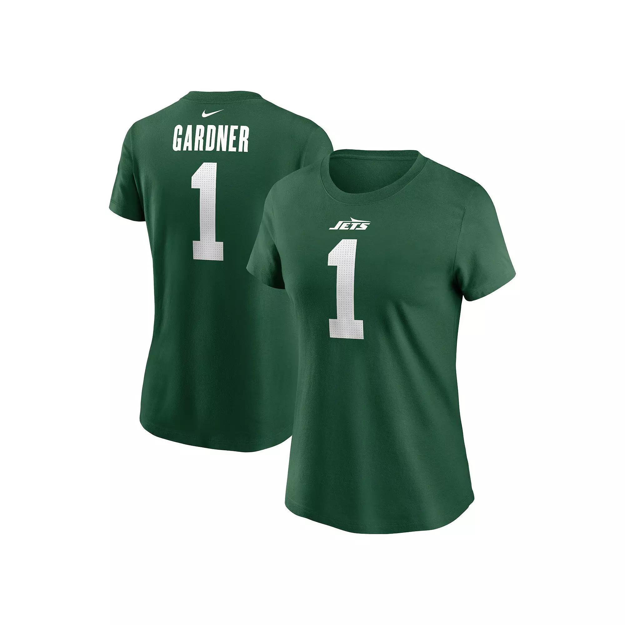 Women's Nike Ahmad Sauce Gardner Legacy Green New York Jets Name & Number T-Shirt, Size: Large Product Image