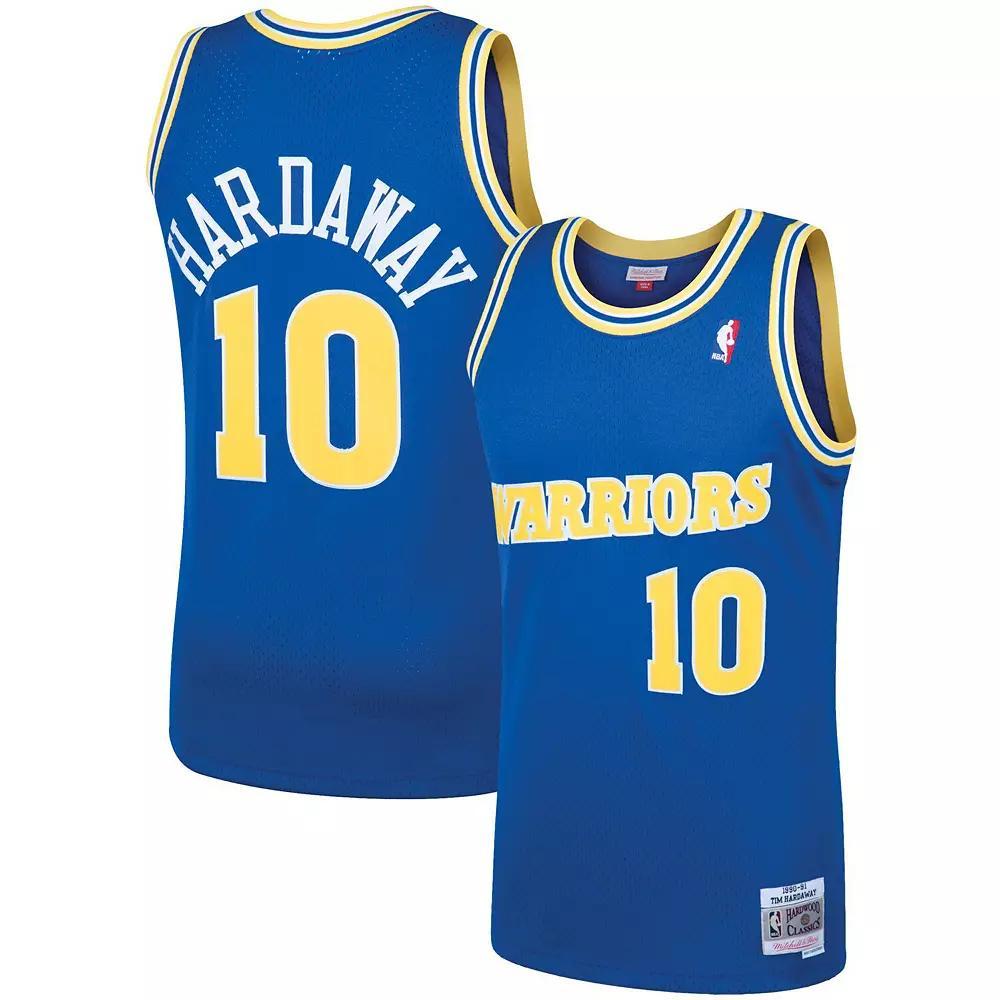 Men's Mitchell & Ness Tim Hardaway Royal Golden State Warriors Hardwood Classics Swingman Jersey, Size: 2XL, Blue Product Image