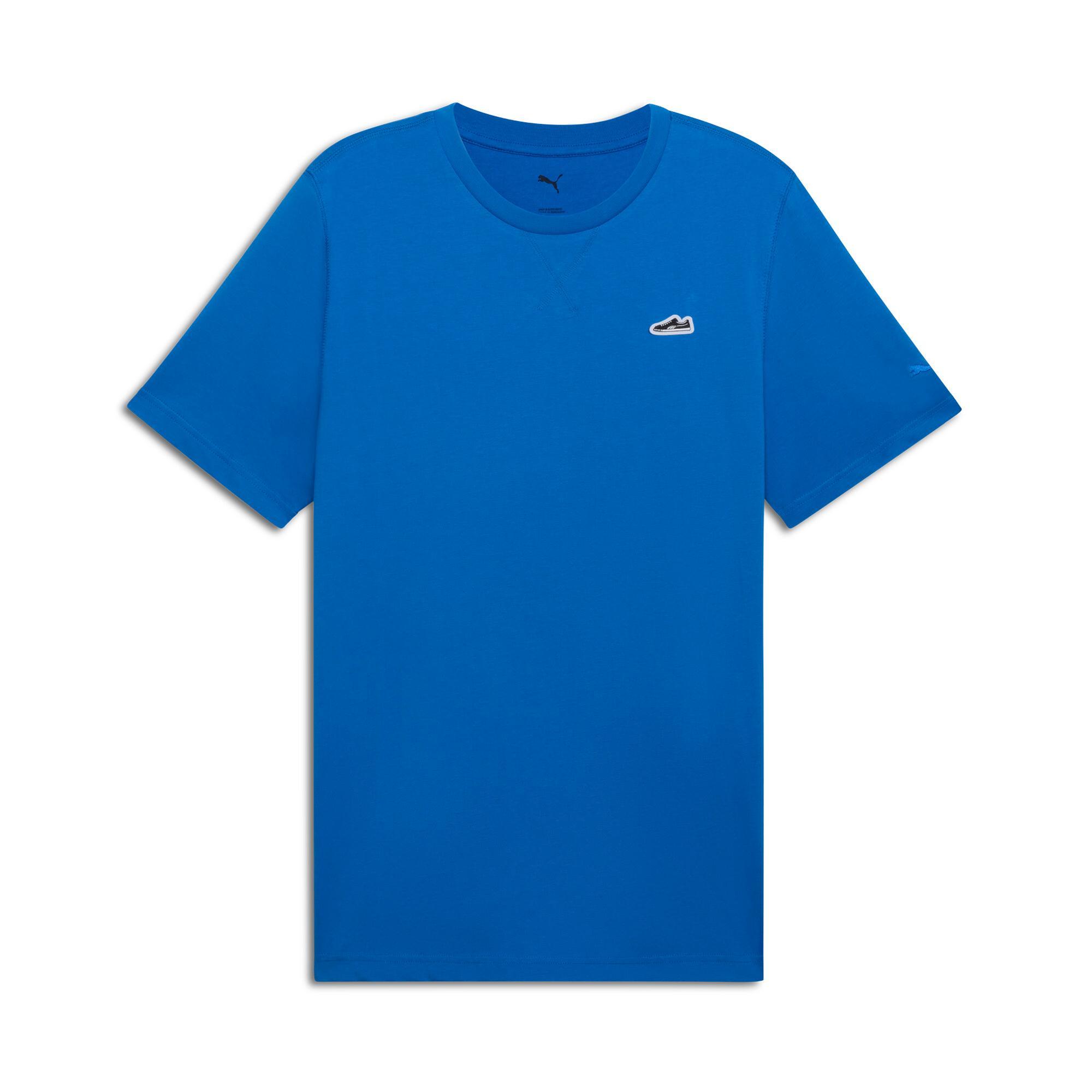 WARDROBE ESSENTIALS Suede Logo Men's Tee Product Image