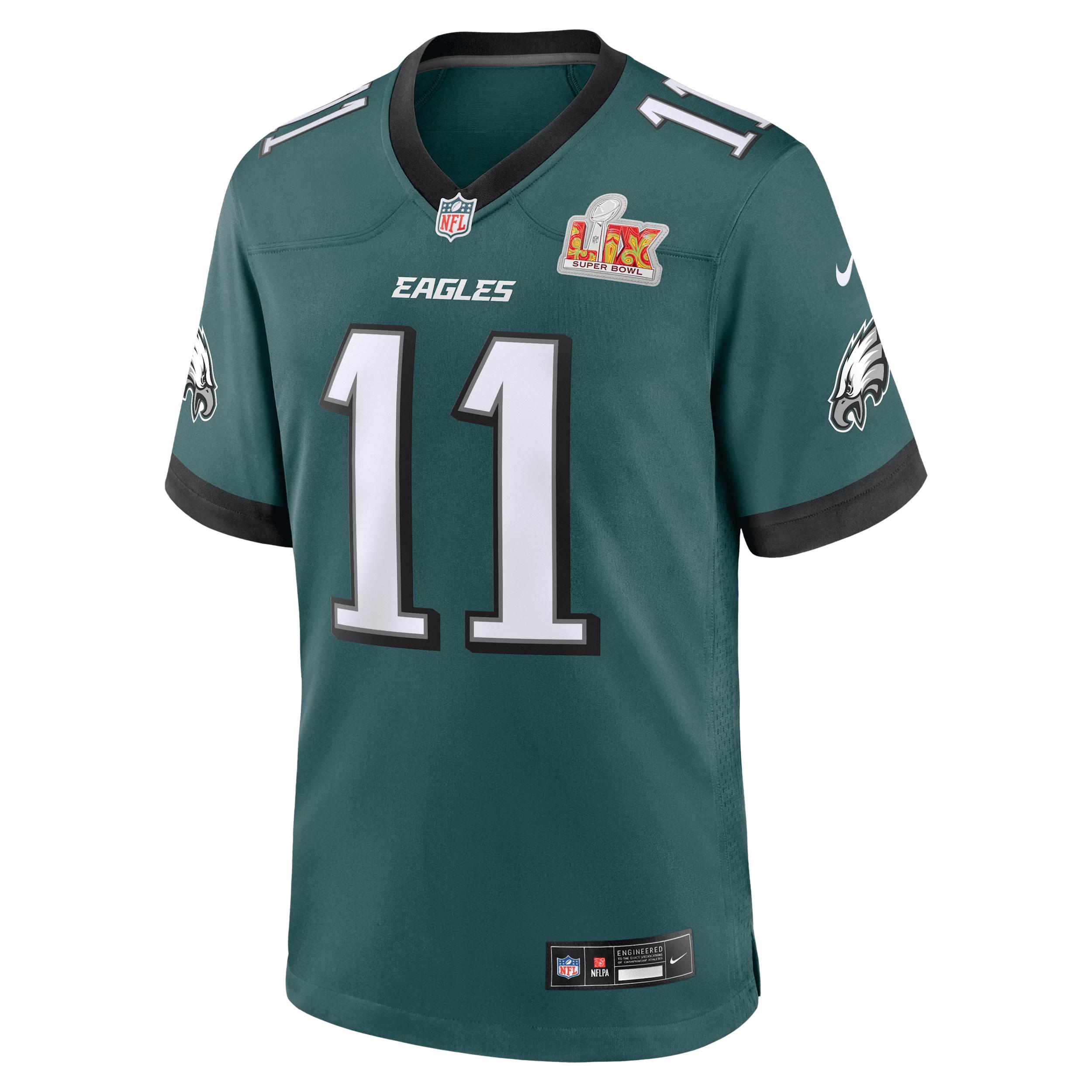 Men's Nike A.J. Brown Black Philadelphia Eagles Alternate Game Jersey, Size: Small Product Image