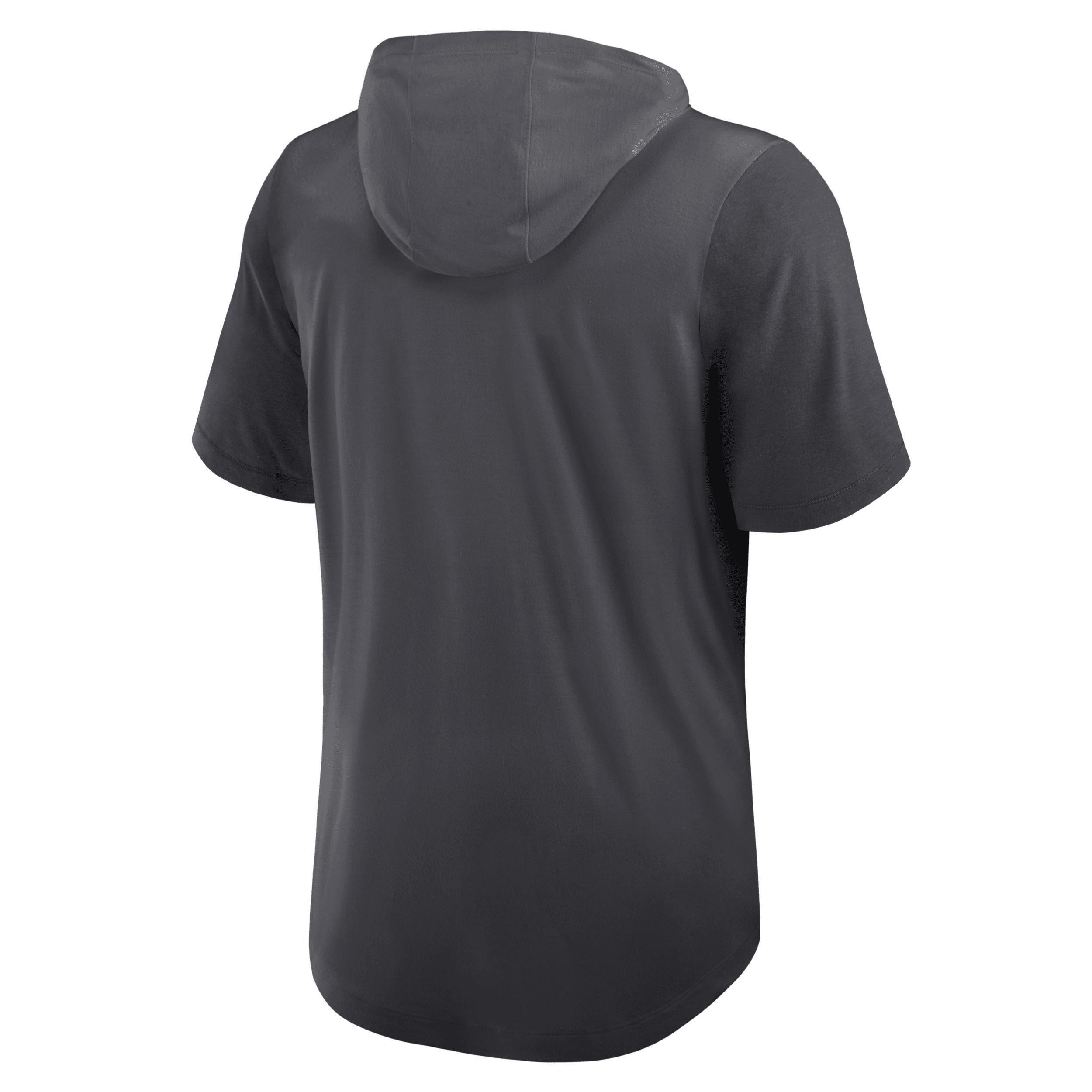 Men's Nike Anthracite Green Bay Packers Tri-Blend Performance Hoodie T-Shirt, Size: Large, Grey Product Image