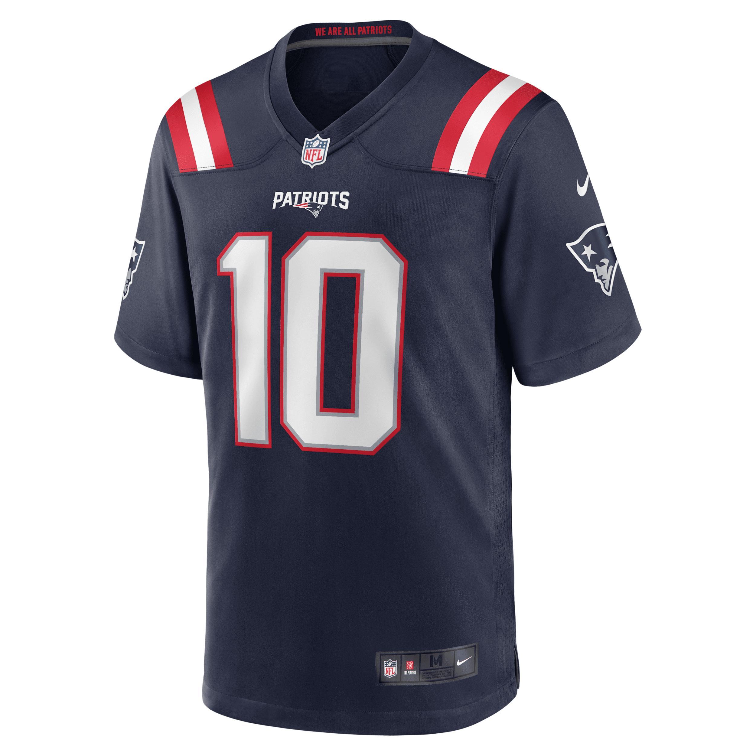 Mens Nike Drake Maye New England Patriots Player Game Jersey Blue Product Image