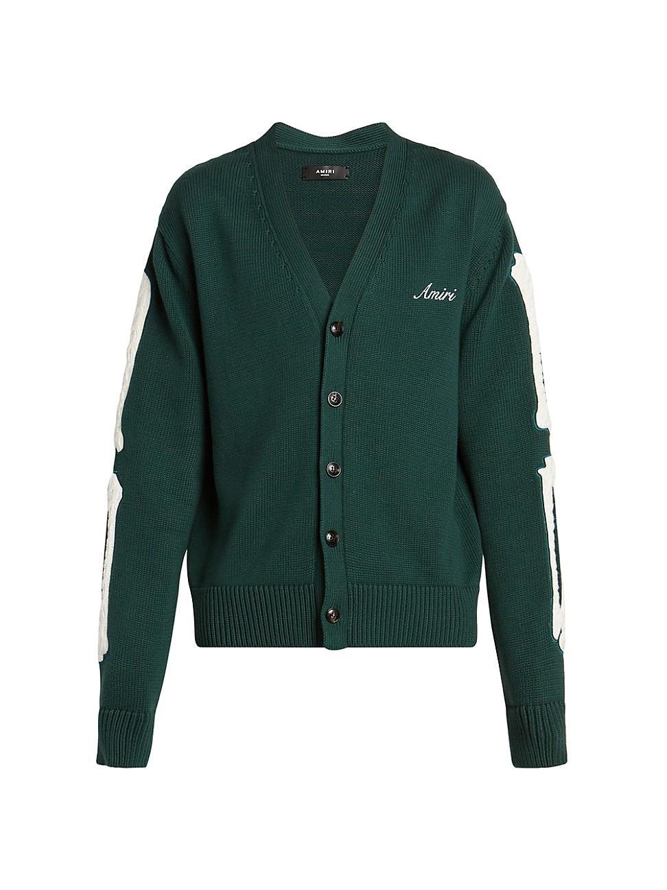 Mens Bones Cotton V-Neck Cardigan Product Image