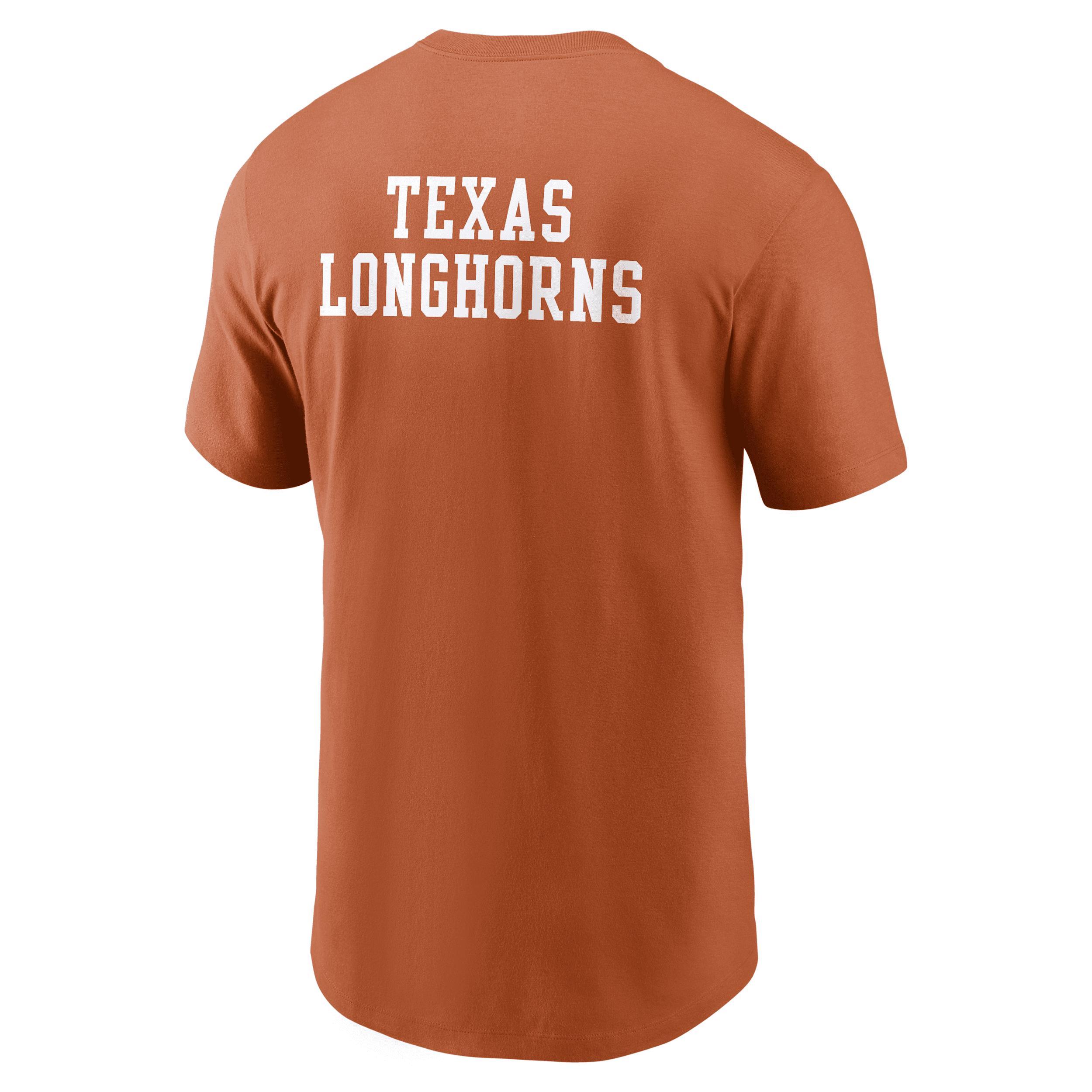 Texas 2-Hit Stacked Nike Men's College T-Shirt Product Image