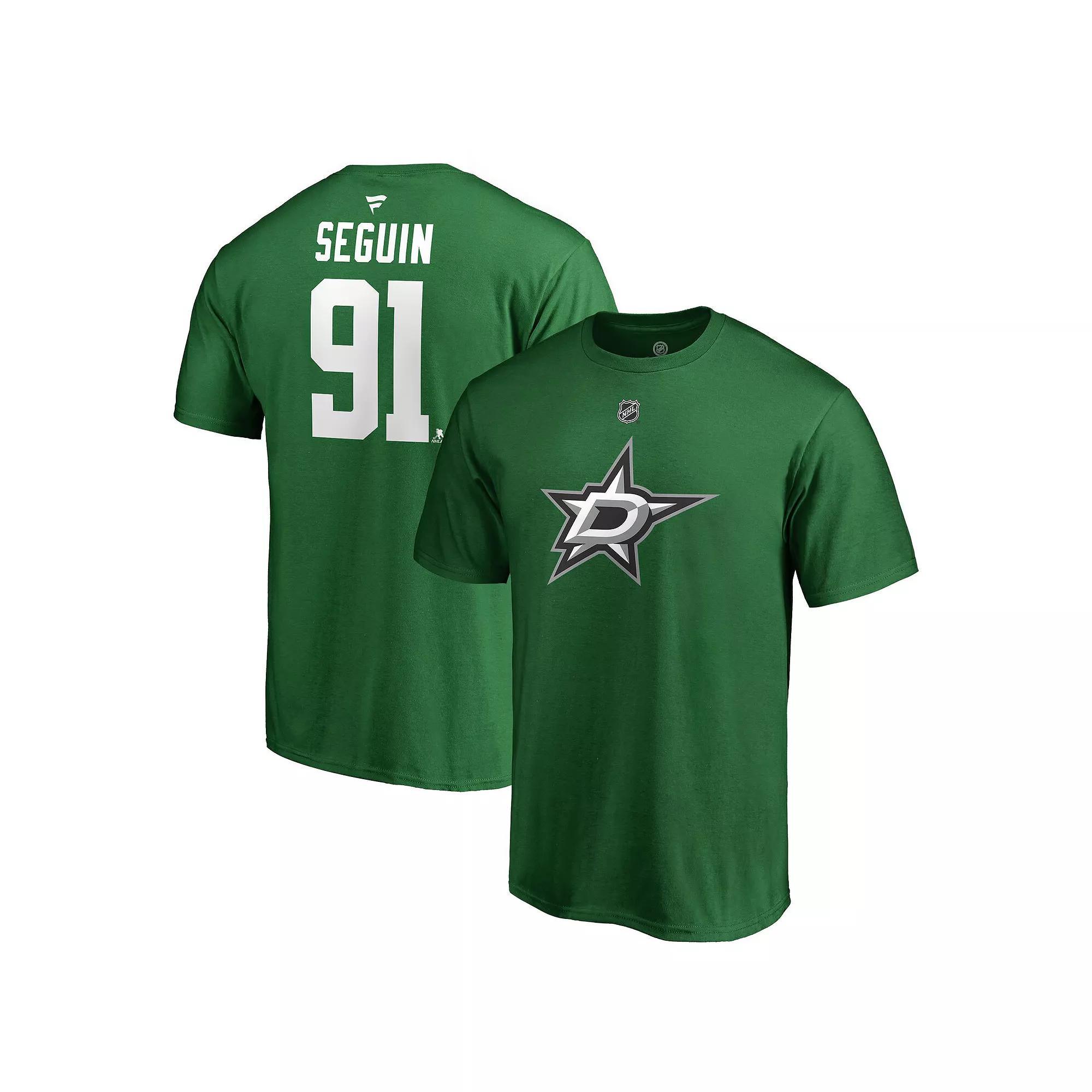 Men's Fanatics Branded Tyler Seguin Kelly Green Dallas Stars Team Authentic Stack Name & Number T-Shirt, Size: Medium, Str Green Product Image