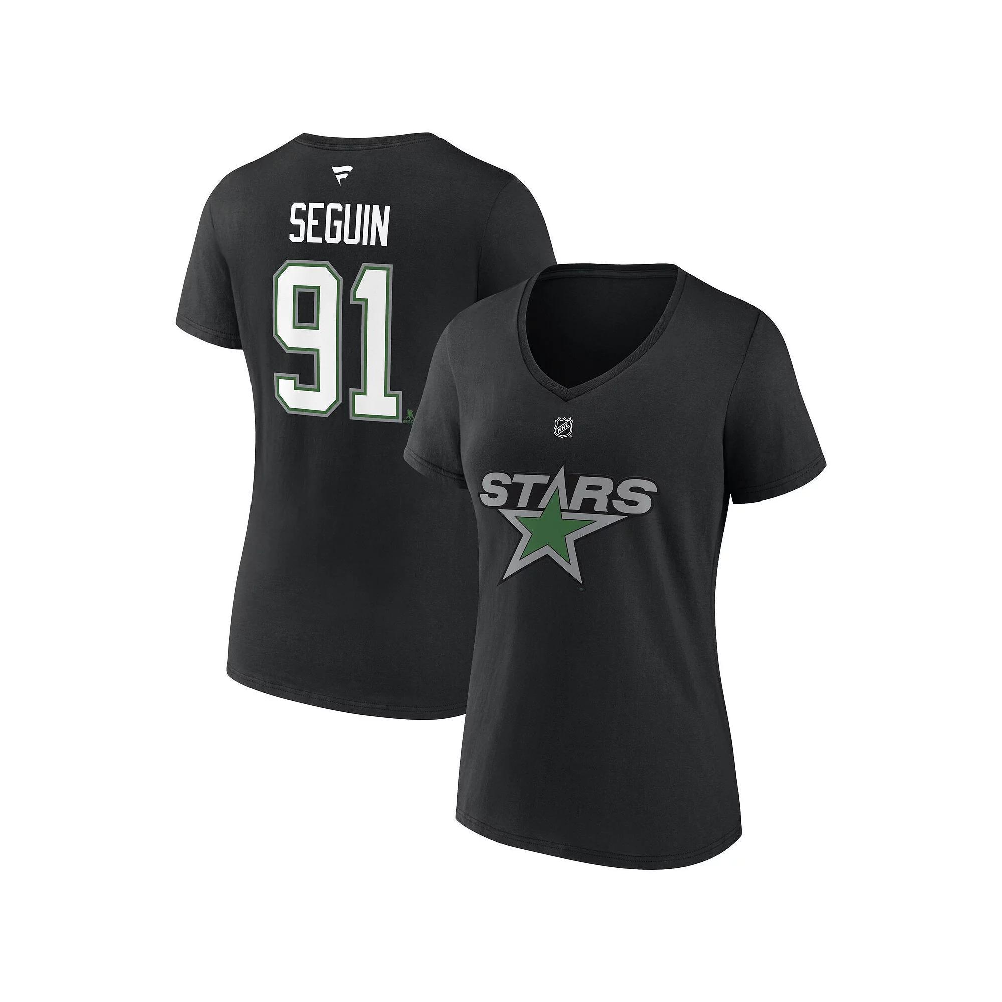 Women's Fanatics Branded Tyler Seguin Black Dallas Stars Special Edition 2.0 Name & Number V-Neck T-Shirt, Size: XL, Str Black Product Image