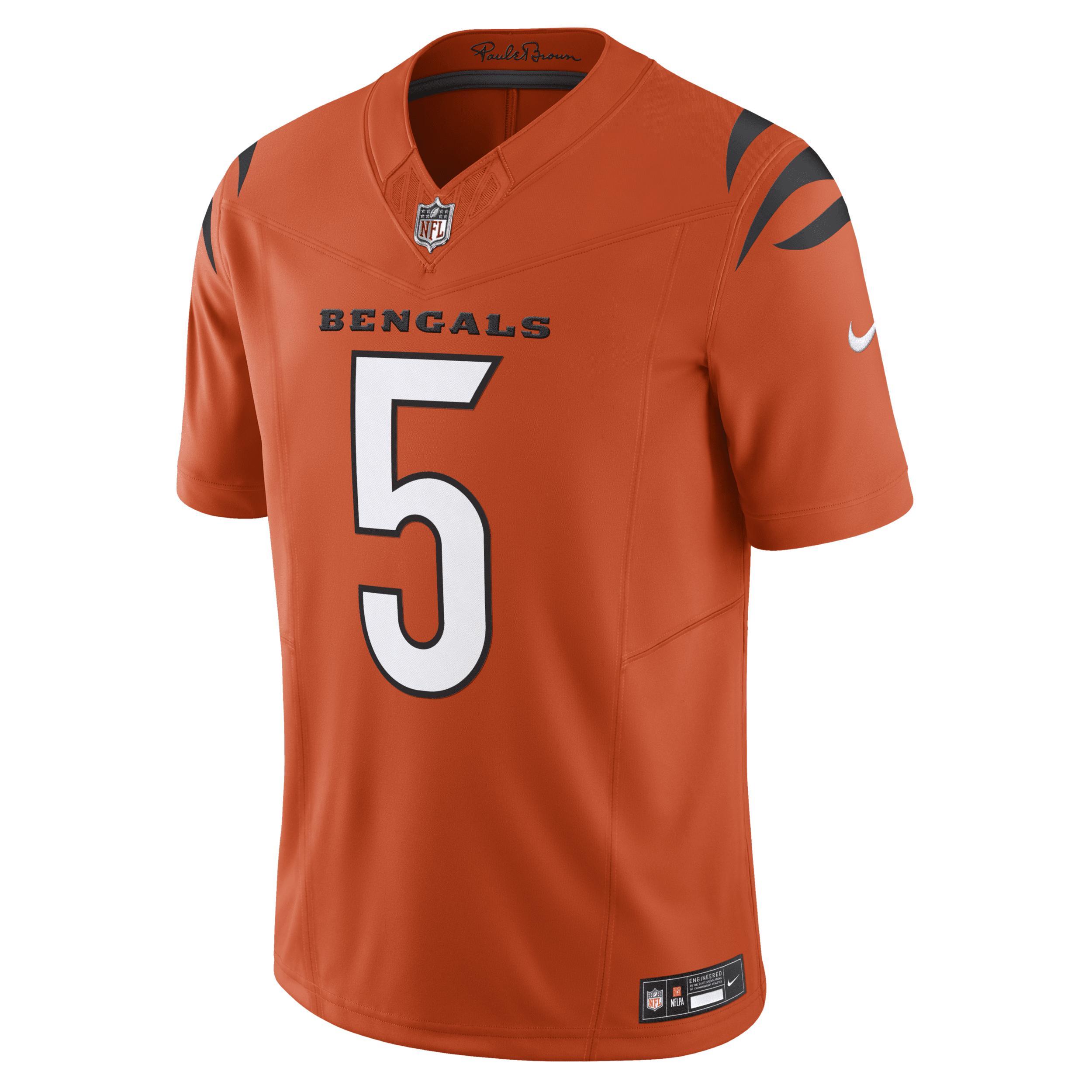 Men's Nike Tee Higgins Orange Cincinnati Bengals Vapor F.U.S.E. Limited Alternate 1 Jersey, Size: XL Product Image