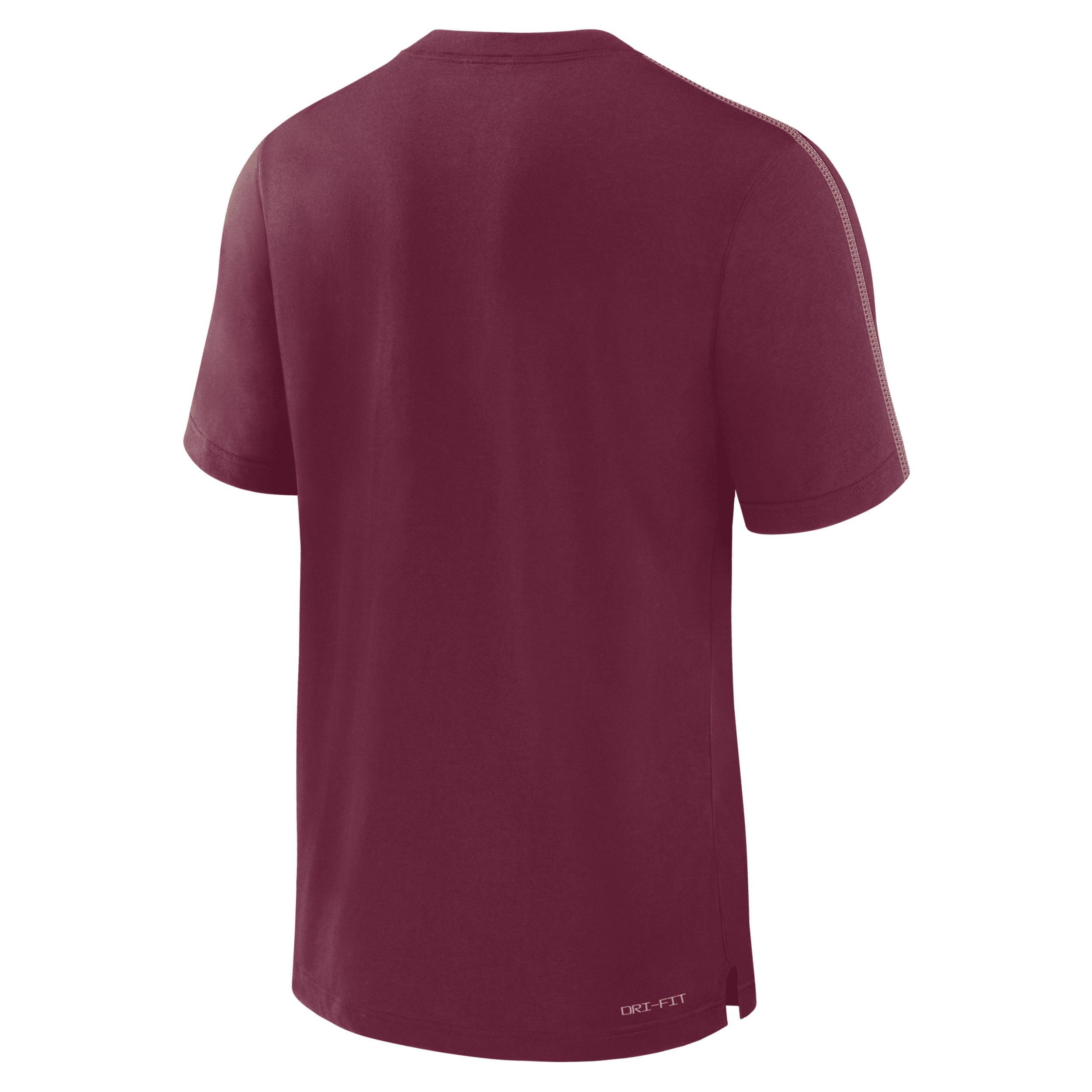 Men's Nike Heather Maroon Houston Texans Rewind Logo Tri-Blend T-Shirt, Size: Large, Red Product Image