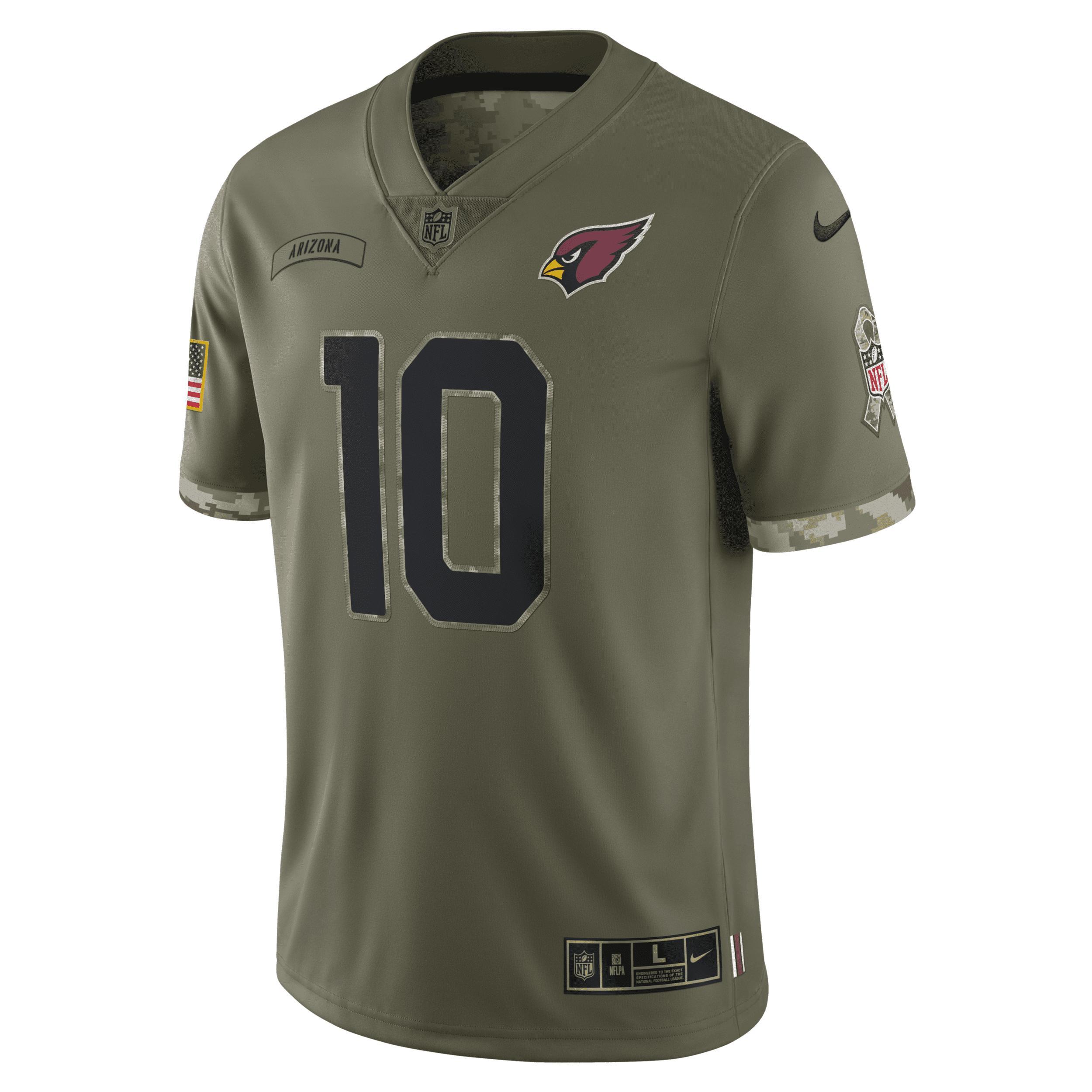 Mens Nike DeAndre Hopkins Olive Arizona Cardinals 2022 Salute To Service Limited Jersey - Olive Product Image