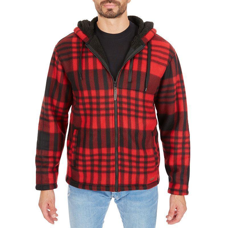 Mens Smiths Workwear Butter-Sherpa Lined Plaid Hooded Jacket Product Image