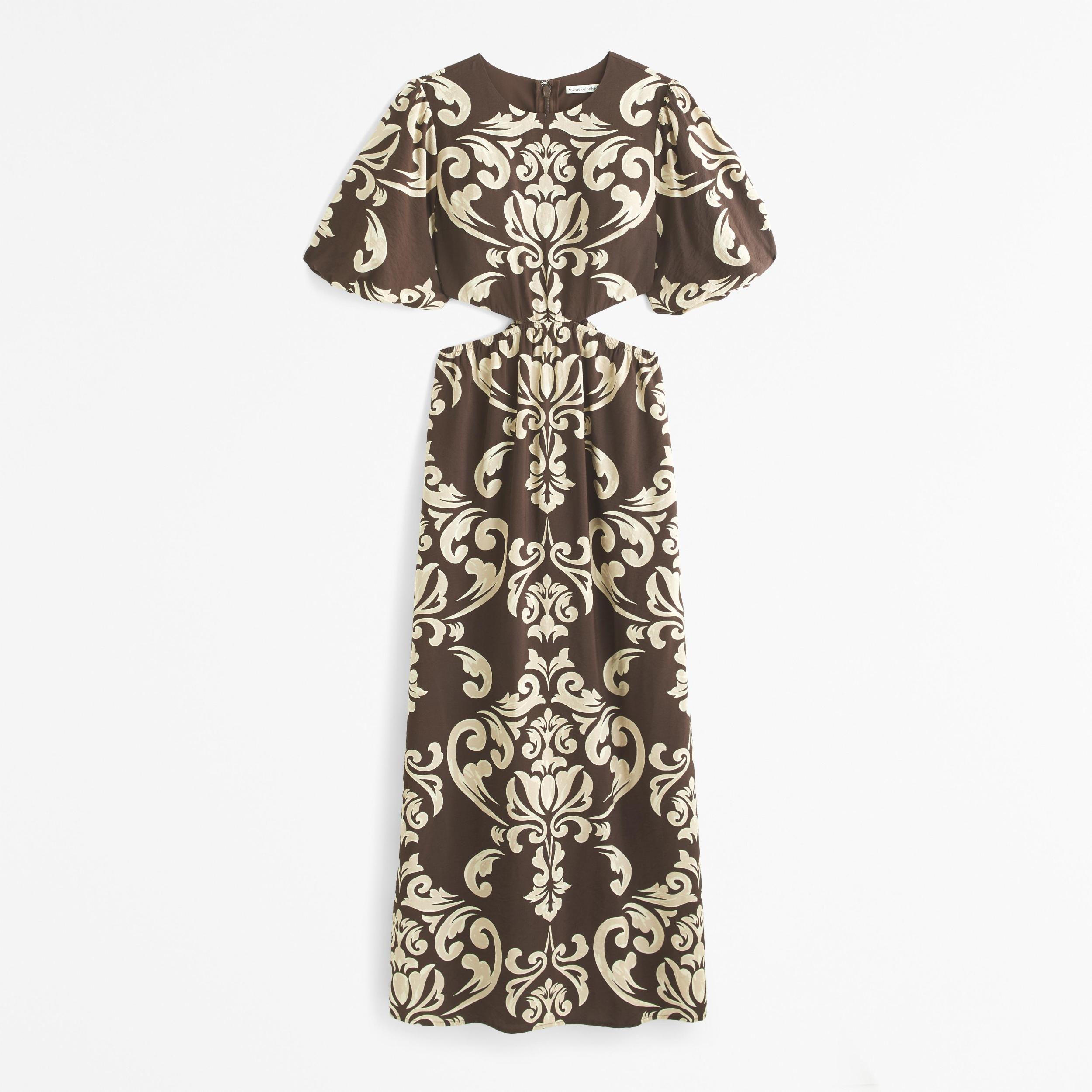 Short-Sleeve Cutout Maxi Dress Product Image