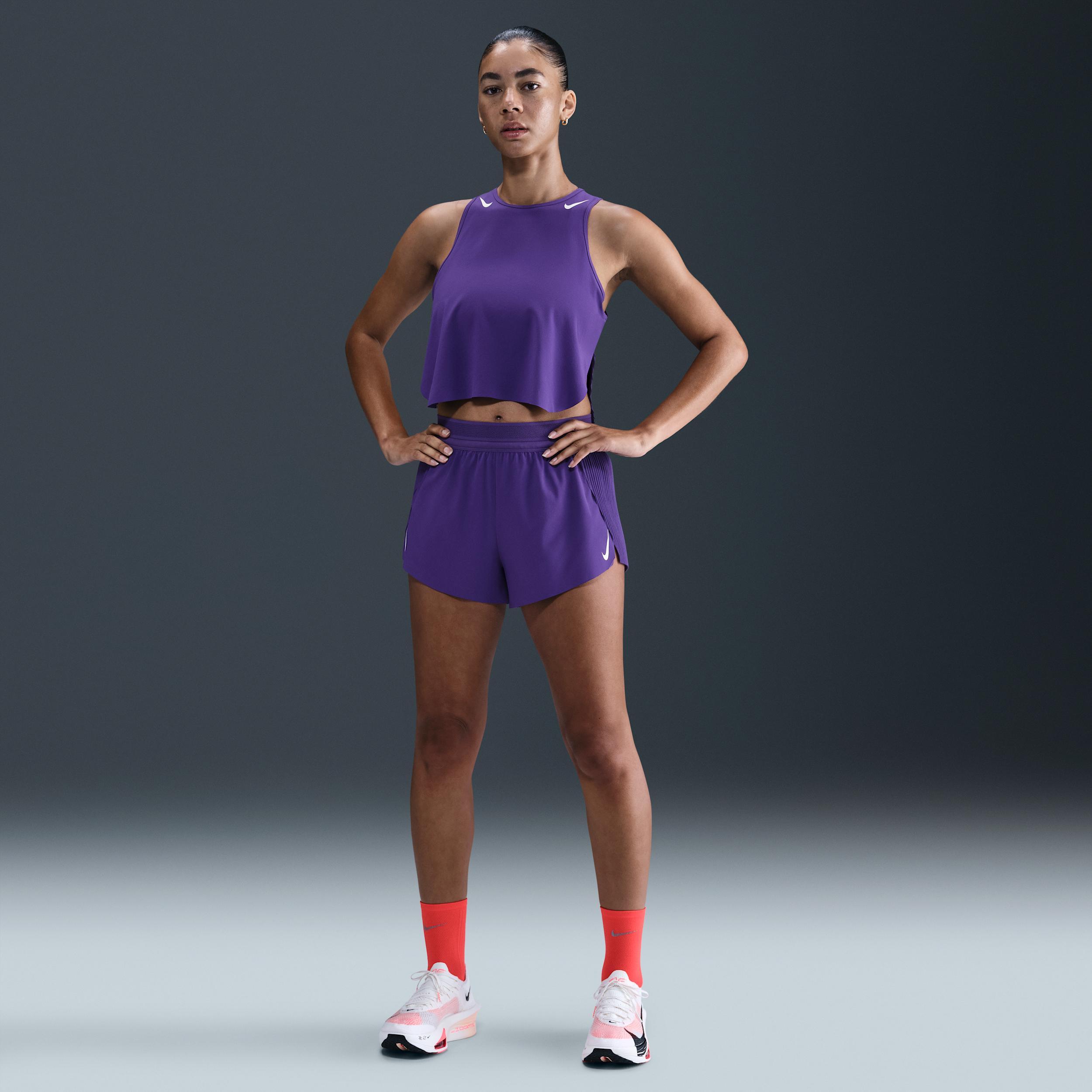 Nike Women's AeroSwift Dri-FIT ADV Cropped Running Tank Top Product Image
