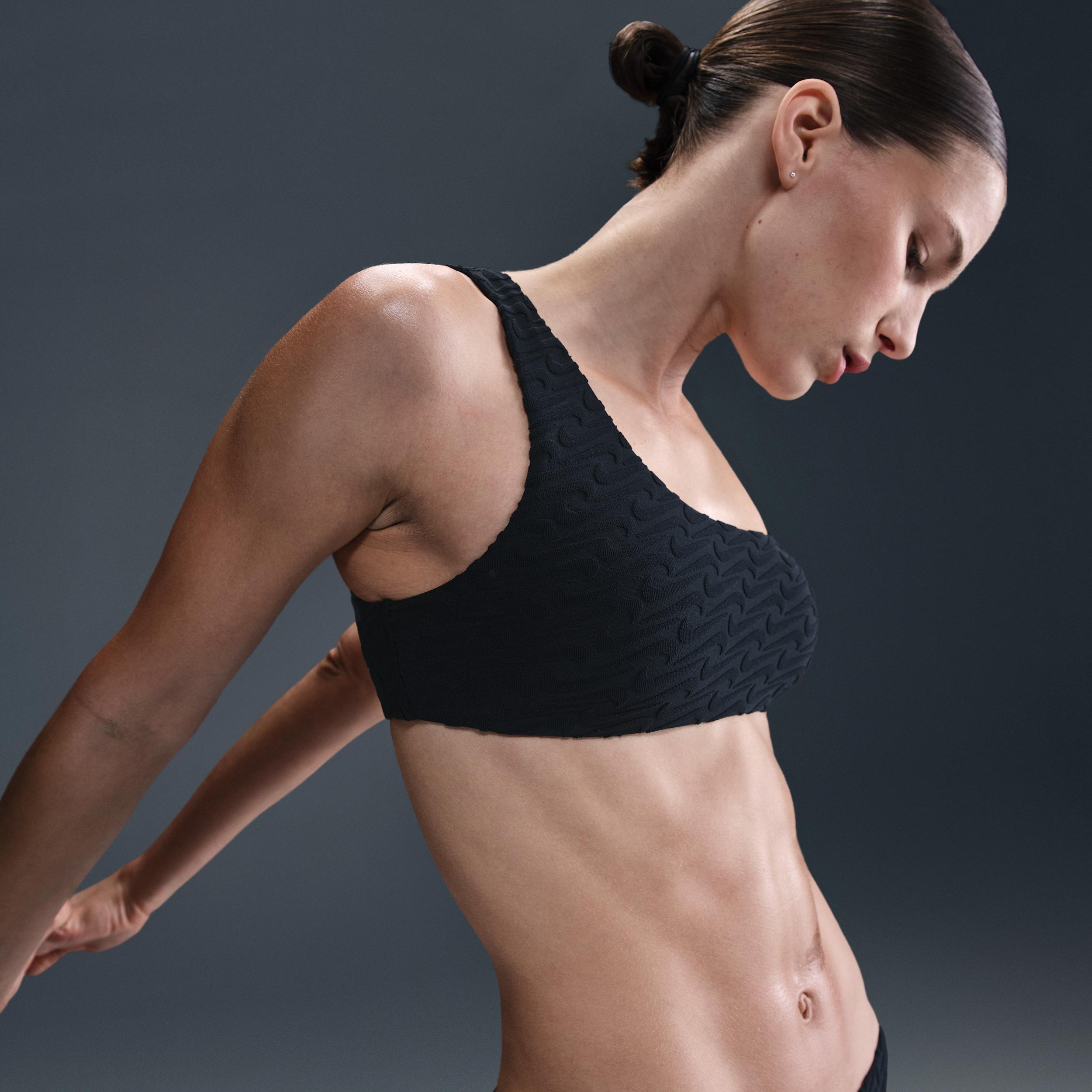 Nike Women's Swim Swoosh Link Terry Asymmetrical Bikini Top Product Image