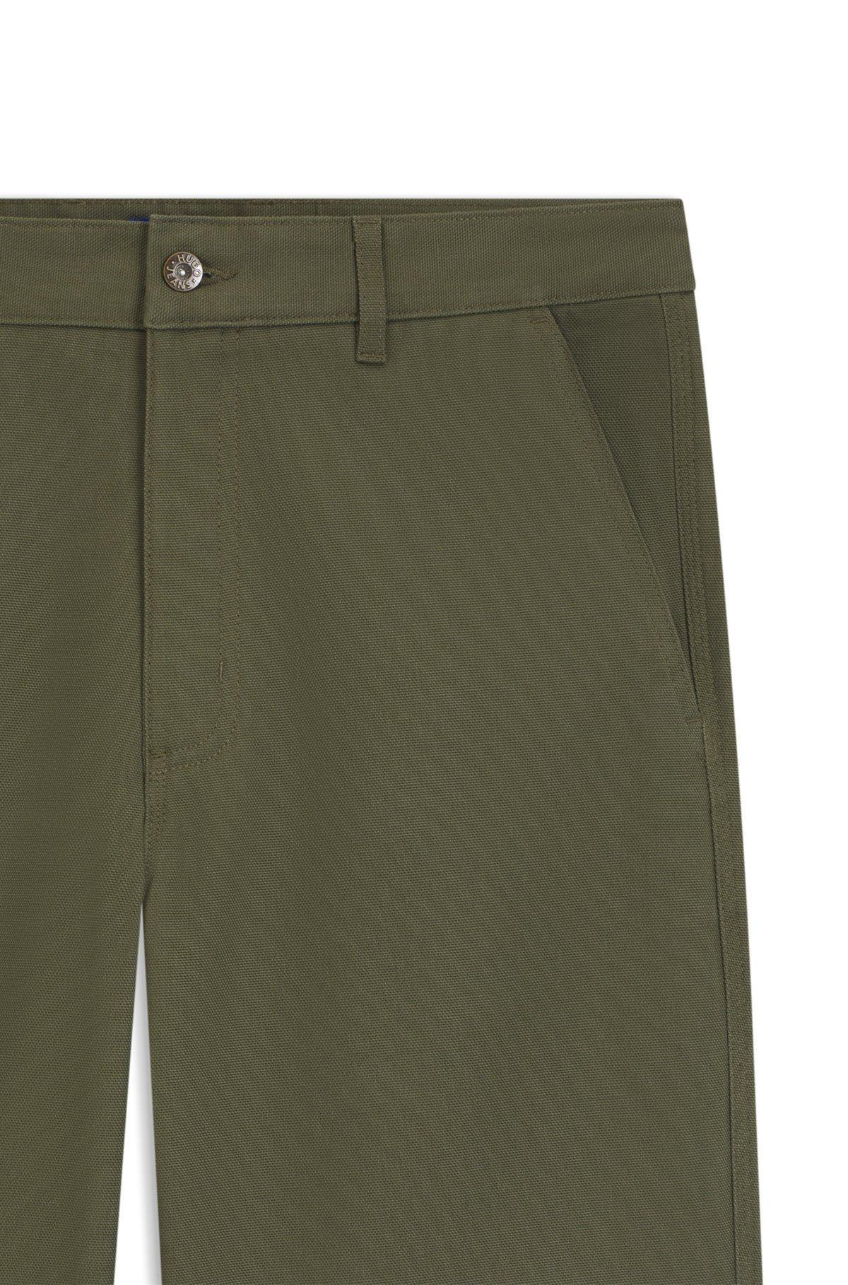 Regular-fit pants in stretch-cotton satin Product Image