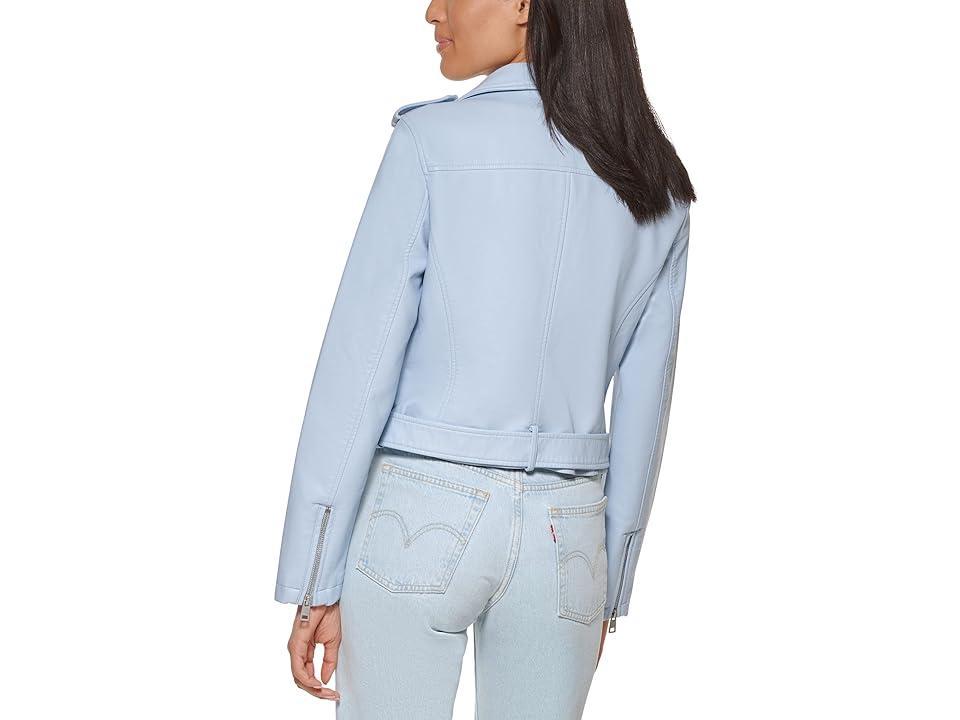 Womens Levis Belted Faux Leather Motorcycle Jacket Product Image