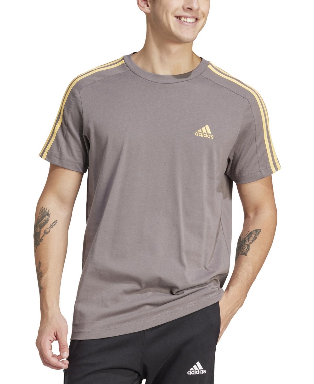 Men's adidas Sportswear Essentials 3-Stripes Tee, Size: XXL, Better Red Product Image