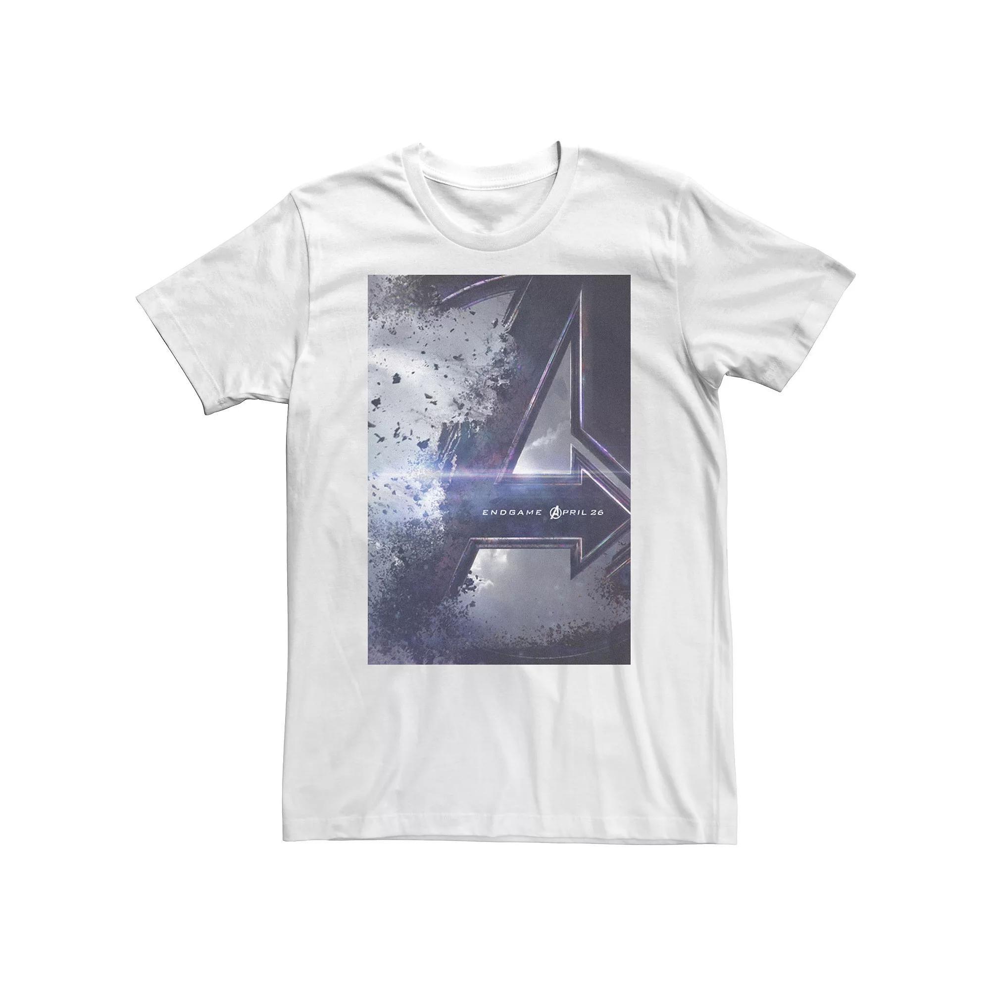Big & Tall Marvel Avengers Endgame Movie Poster Tee, Men's, Size: 3XL, Athletic Grey Product Image