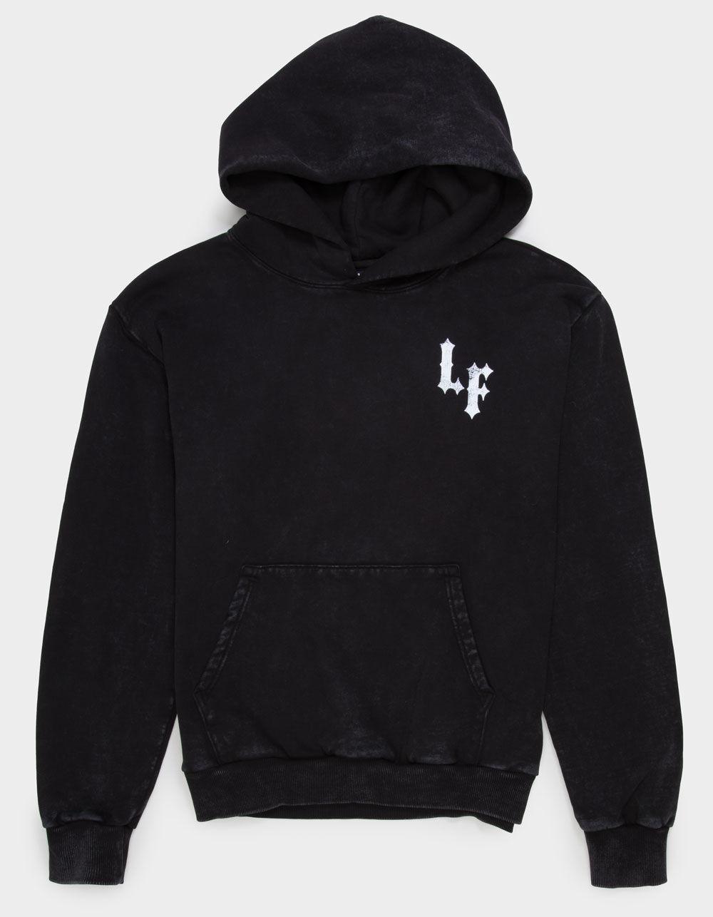 LA FAMILIA Prayer Hands Mens Hoodie - WASHED BLACK Product Image
