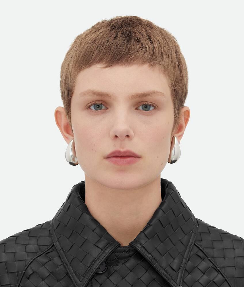 Women's Medium Drop Earrings in Silver Product Image