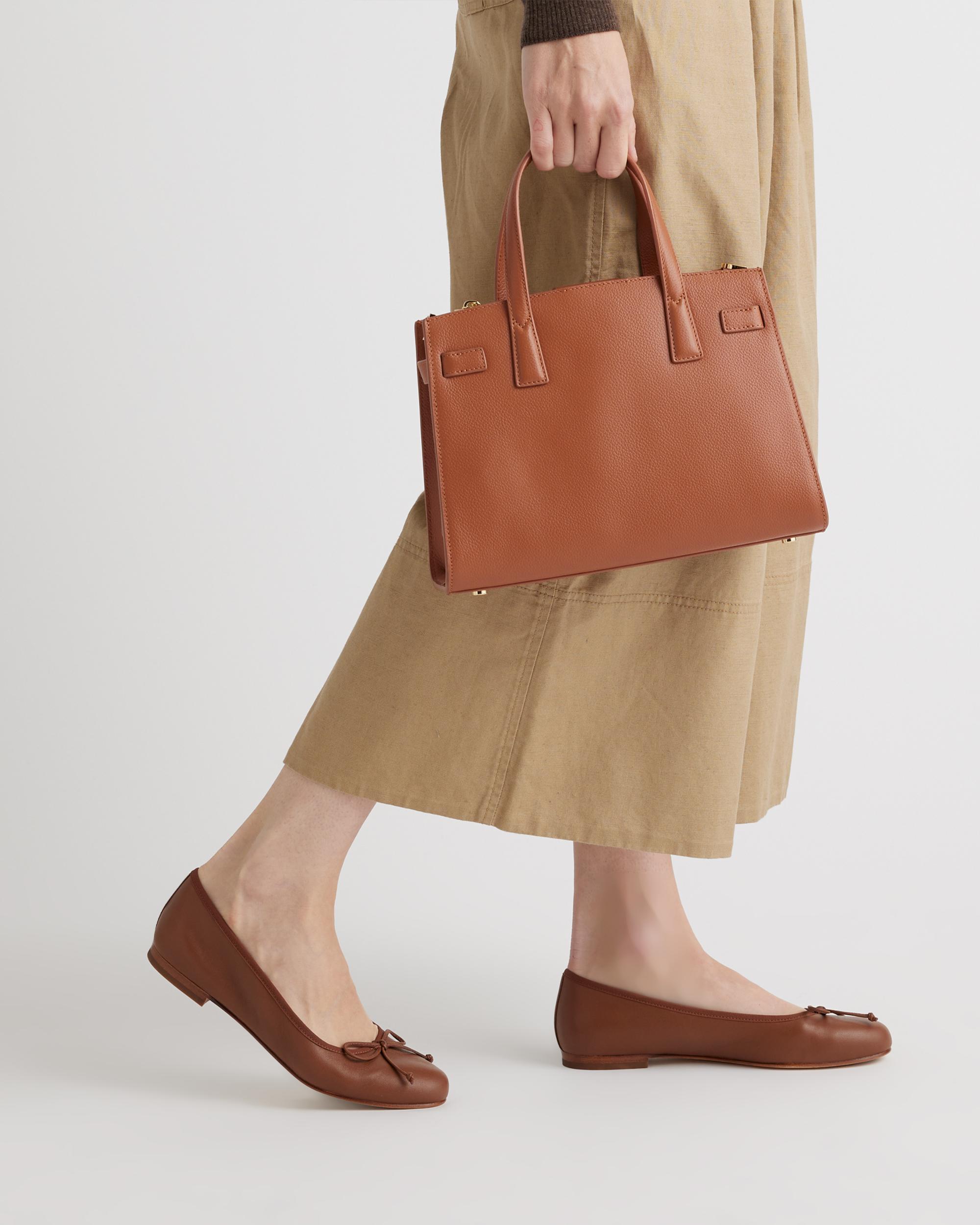 Quince | Women's Italian Leather Bow Ballet Flat Product Image