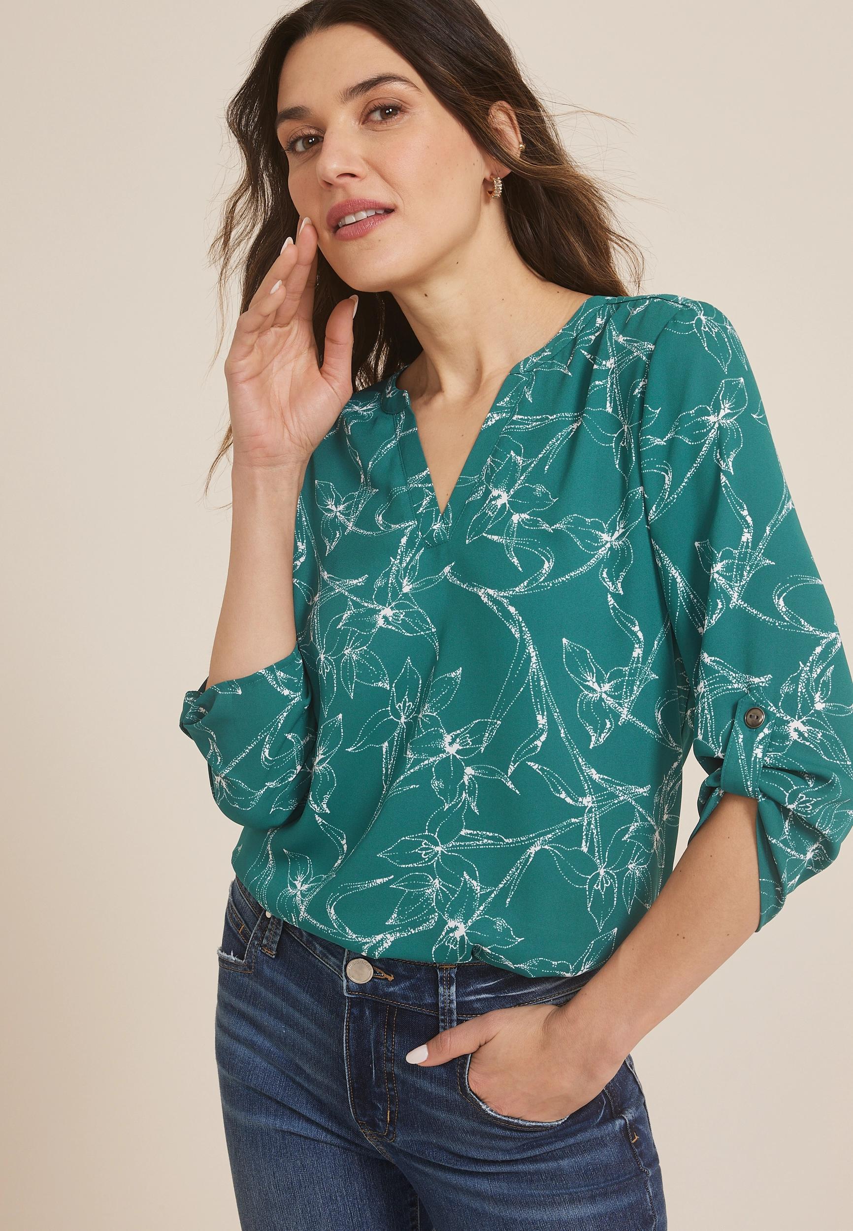 Atwood 3/4 Sleeve Popover Blouse Product Image