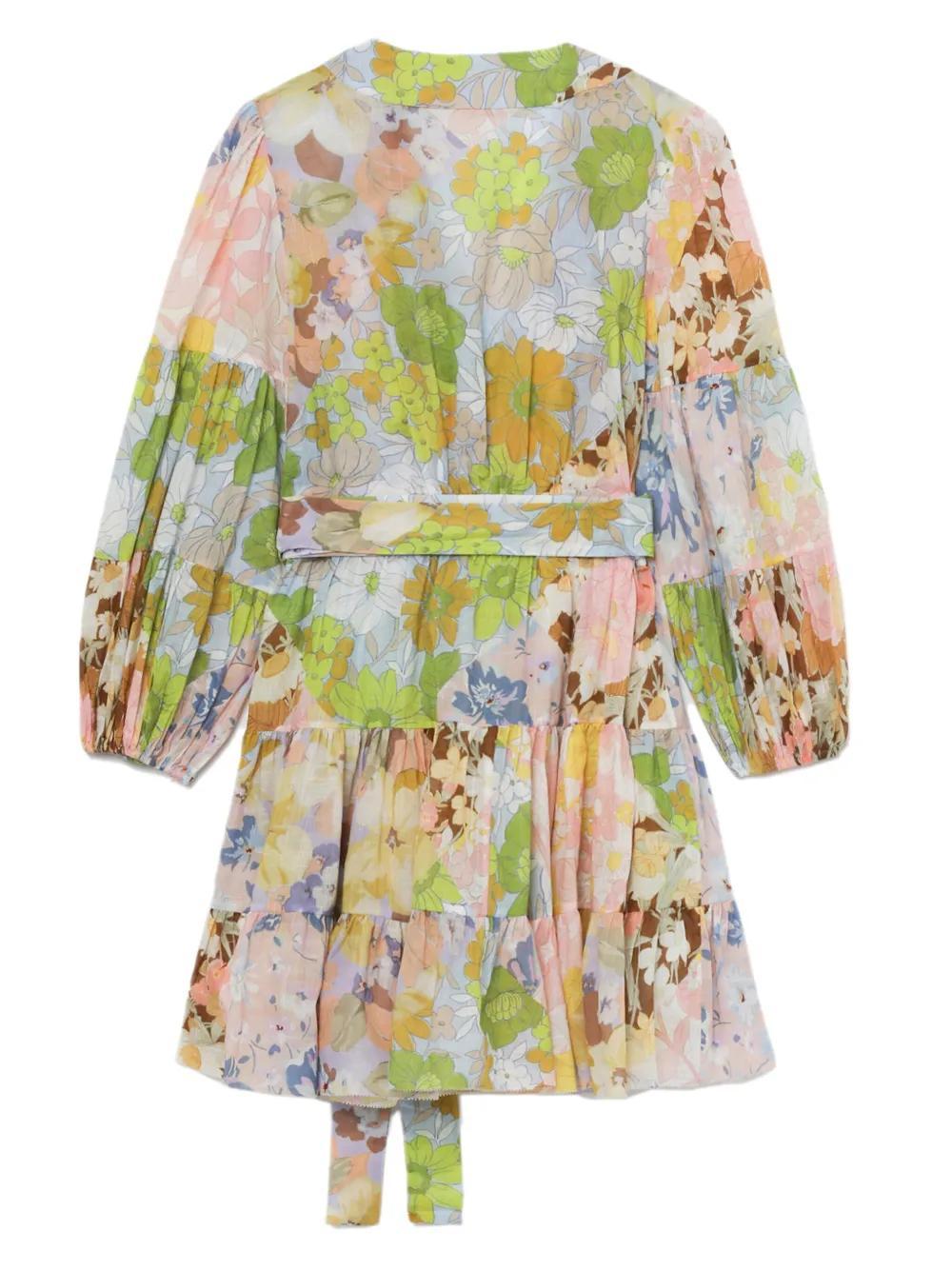 abstract-pattern print cotton dress Product Image