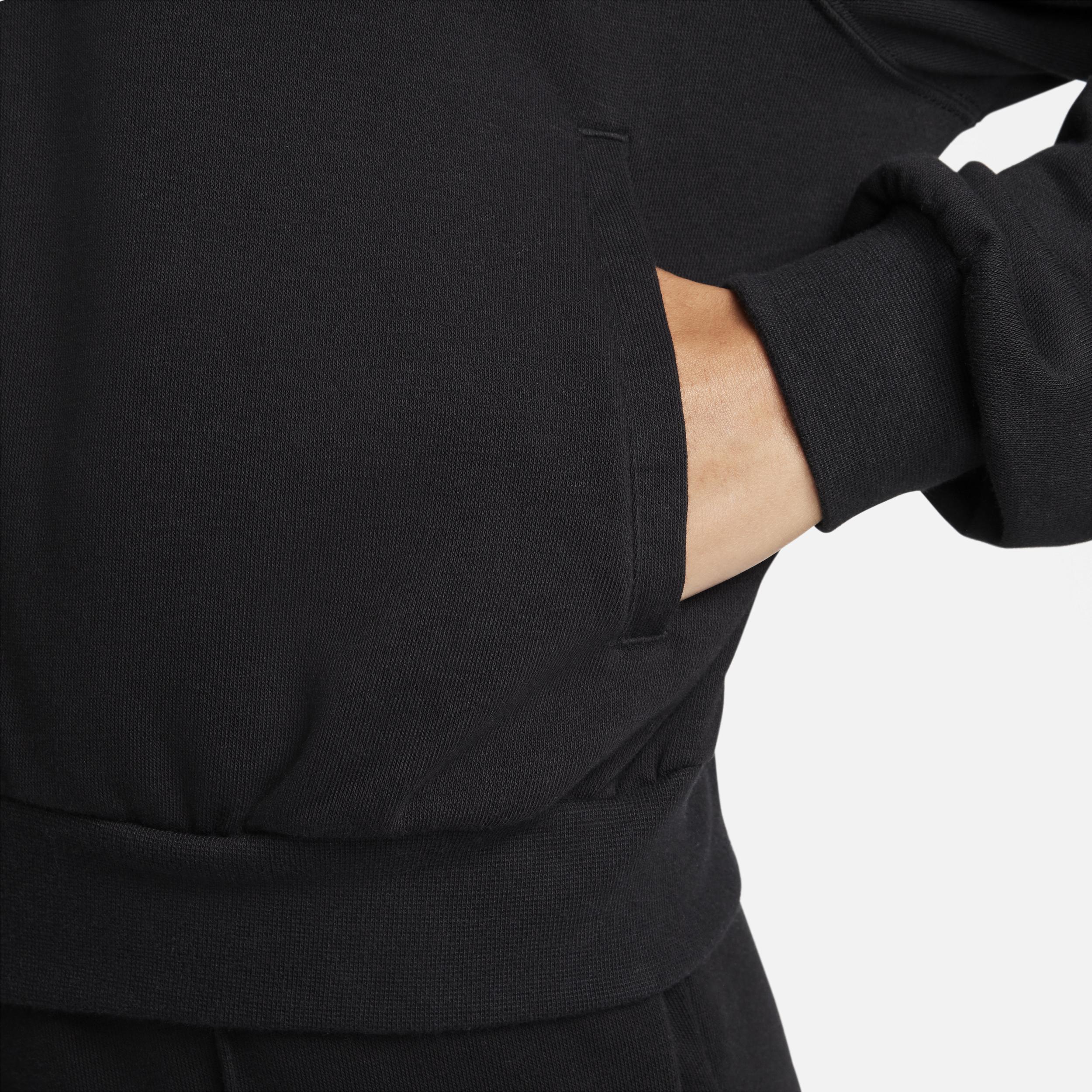 Women's Nike Sportswear Chill Terry Full-Zip Hoodie, Size: XL, Black Product Image