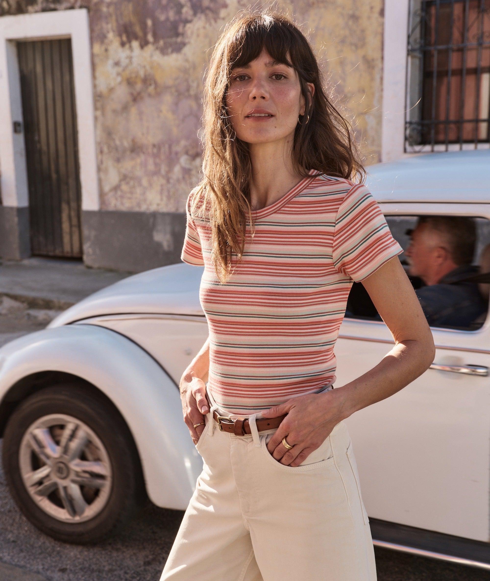 Lexi Rib Sun-In Crew Tee Product Image