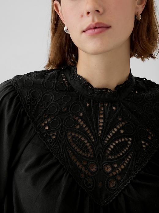 Embroidered Eyelet Top Product Image