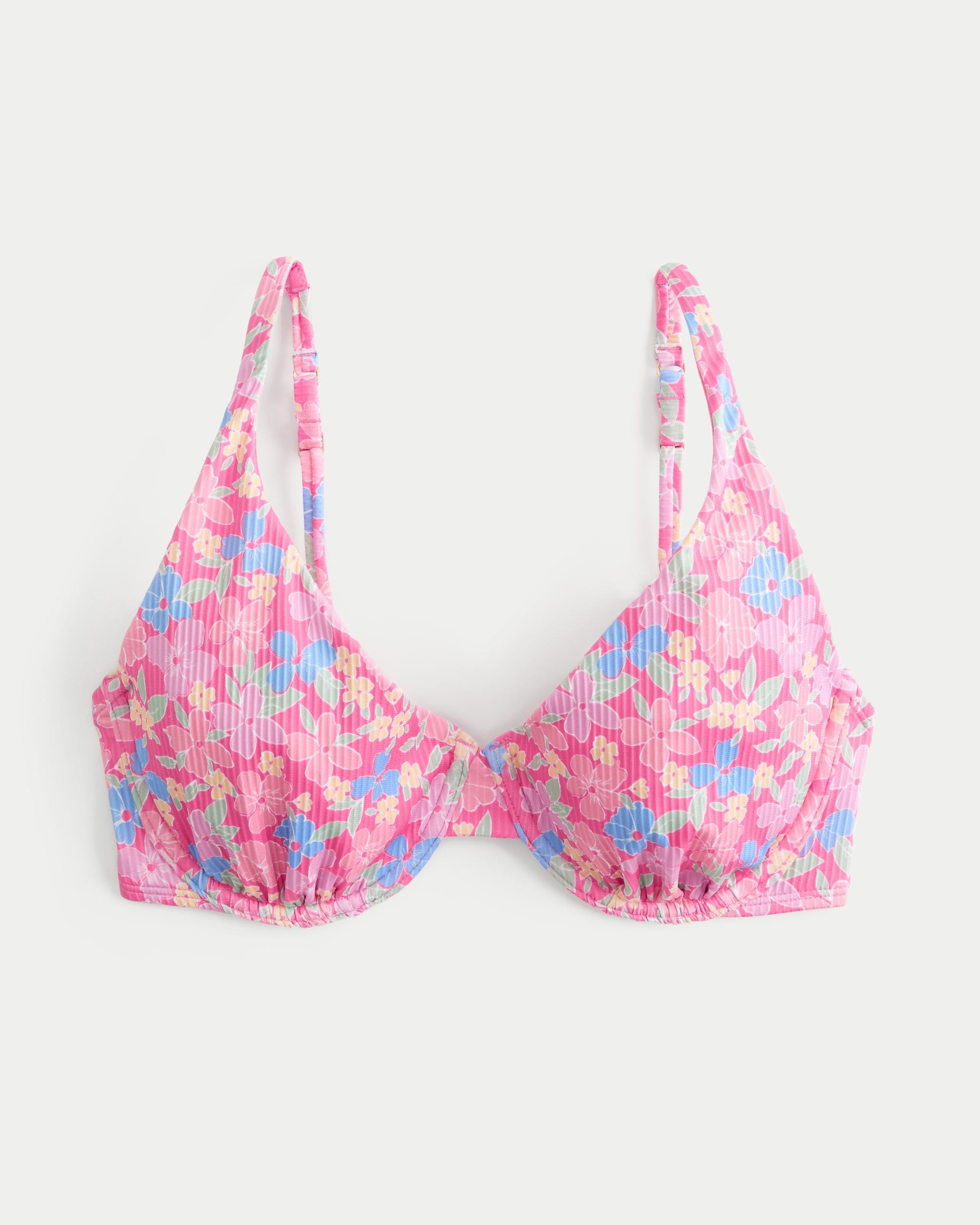 Curvy High Apex Ribbed Underwire Bikini Top Product Image