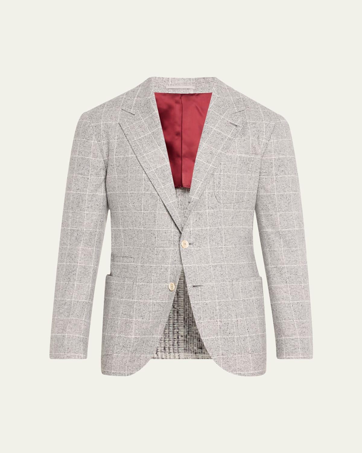 Mens Plaid-Print Wool Sport Coat Product Image