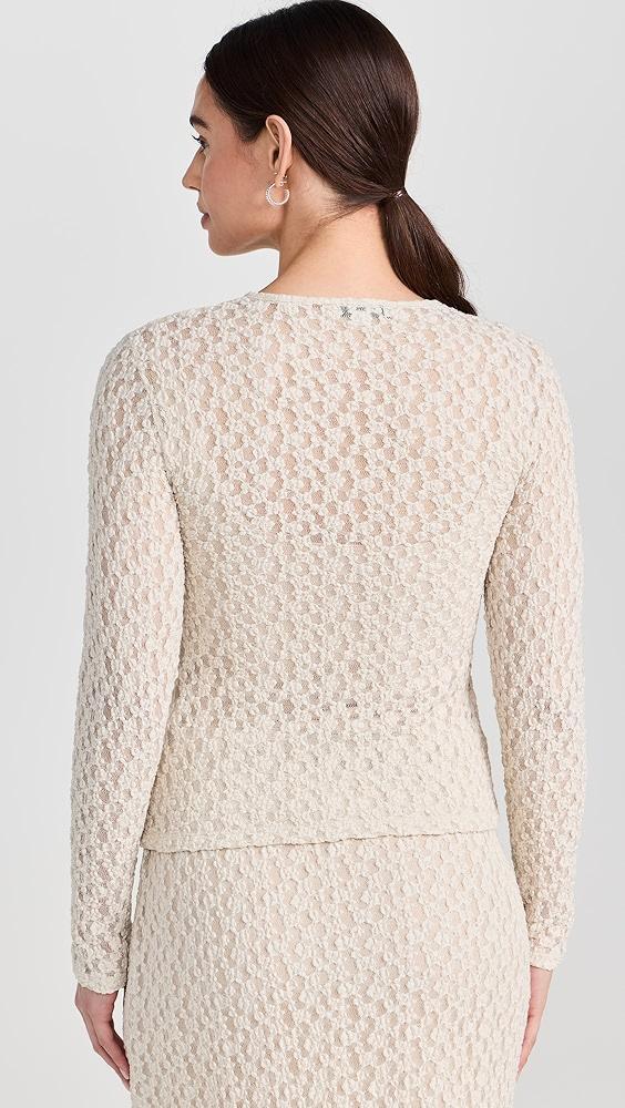 Vince Floral Smocked Crew Neck | Shopbop Product Image