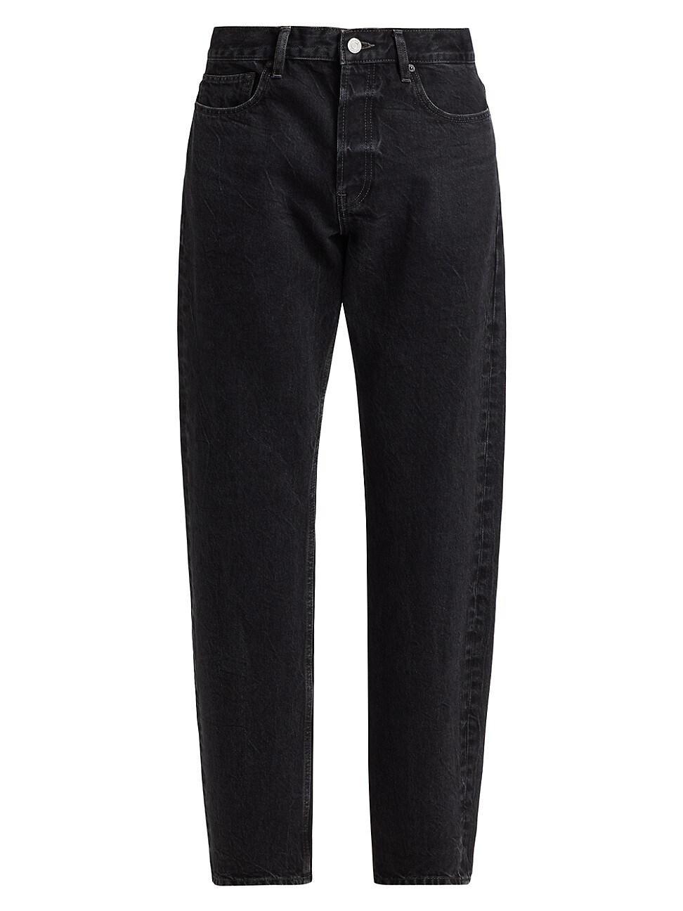 Mens Cotton Denim Straight-Leg Jeans Product Image