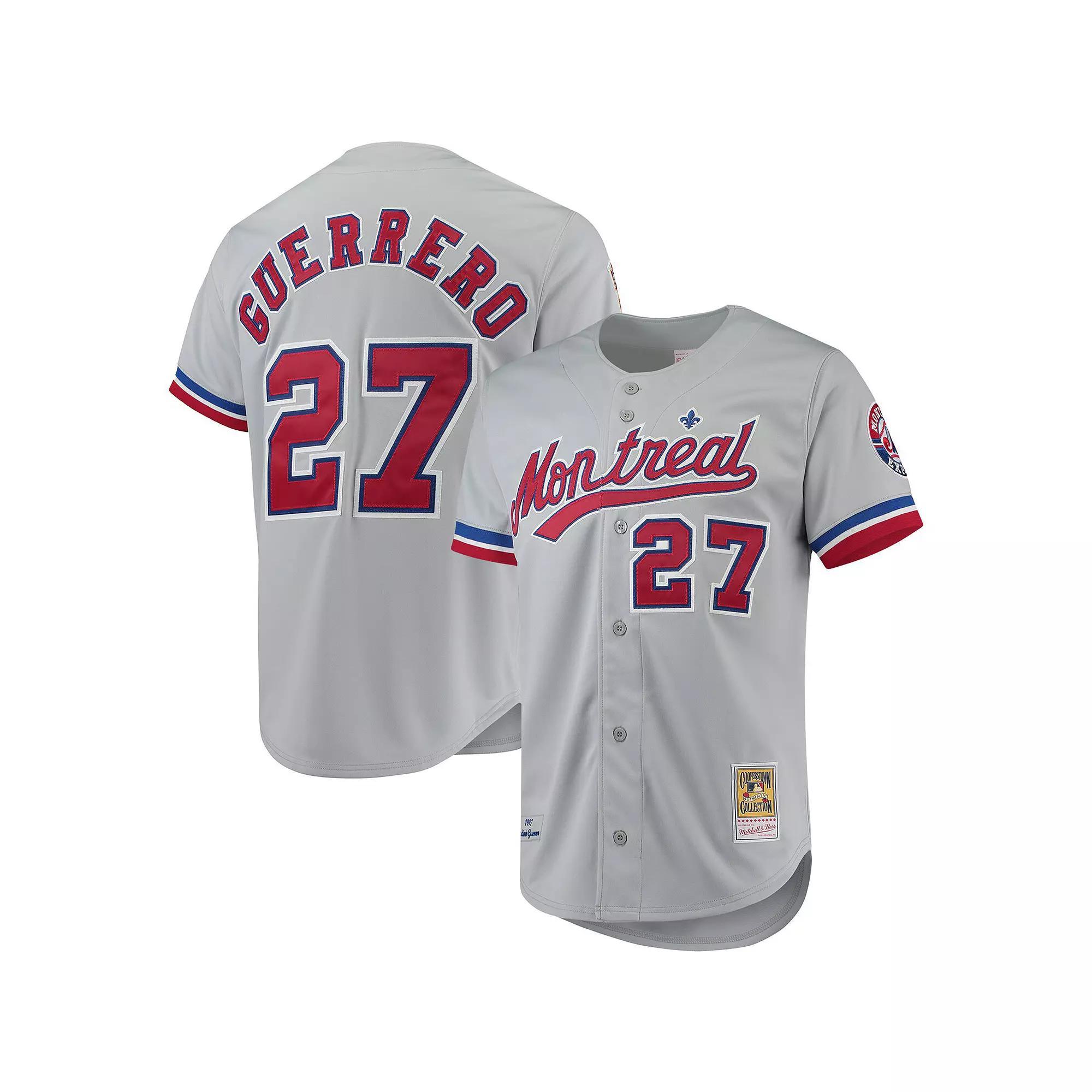 Men's Mitchell & Ness Vladimir Guerrero Gray Montreal Expos Cooperstown Collection Authentic Jersey, Size: 36, Mlb Grey Product Image