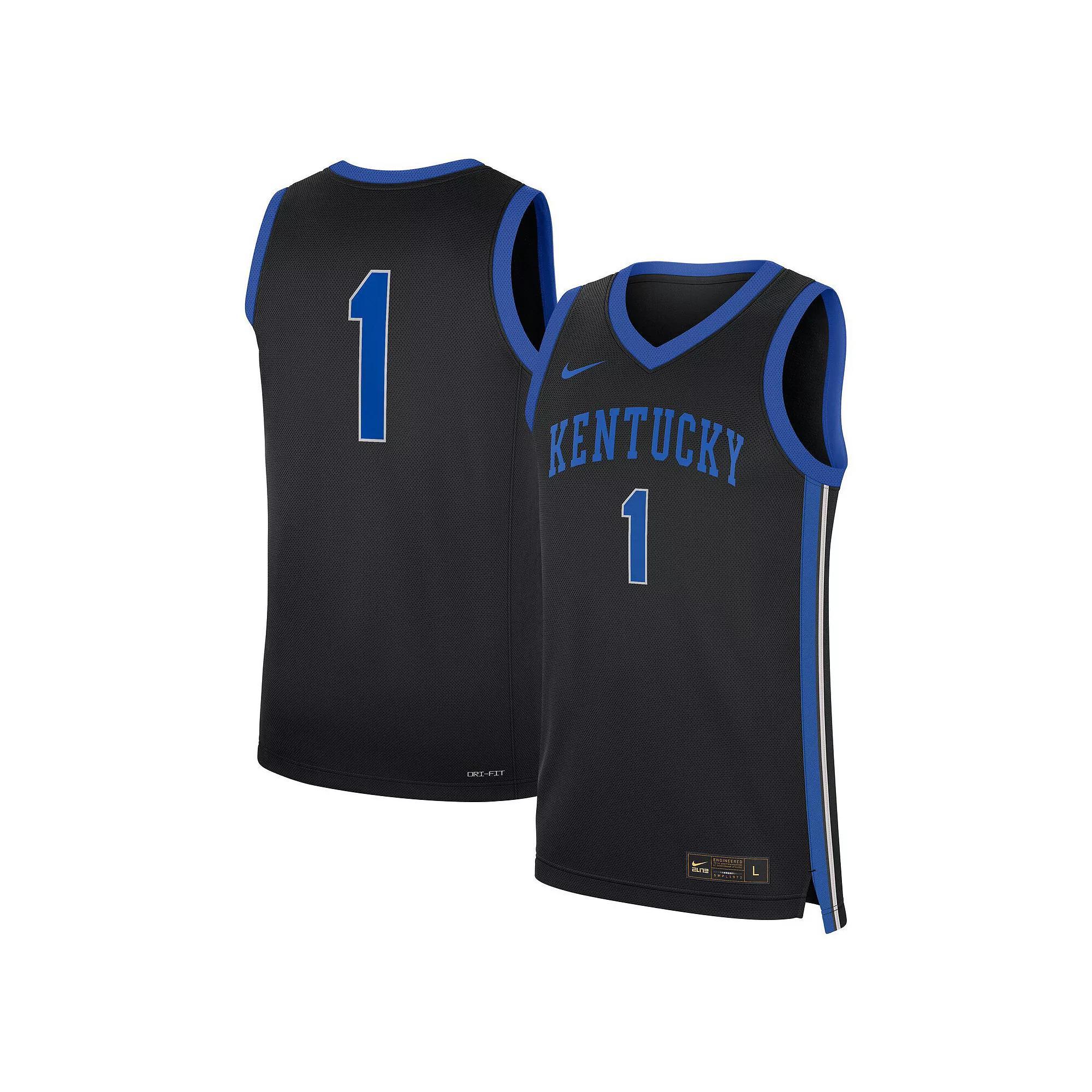 Men's Nike #1 Black Kentucky Wildcats Alternate Replica Jersey, Size: XL Product Image