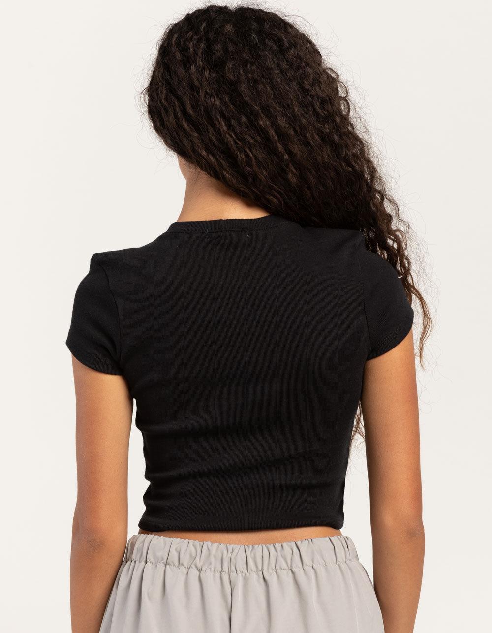 RSQ Womens Car Baby Tee - BLACK Product Image