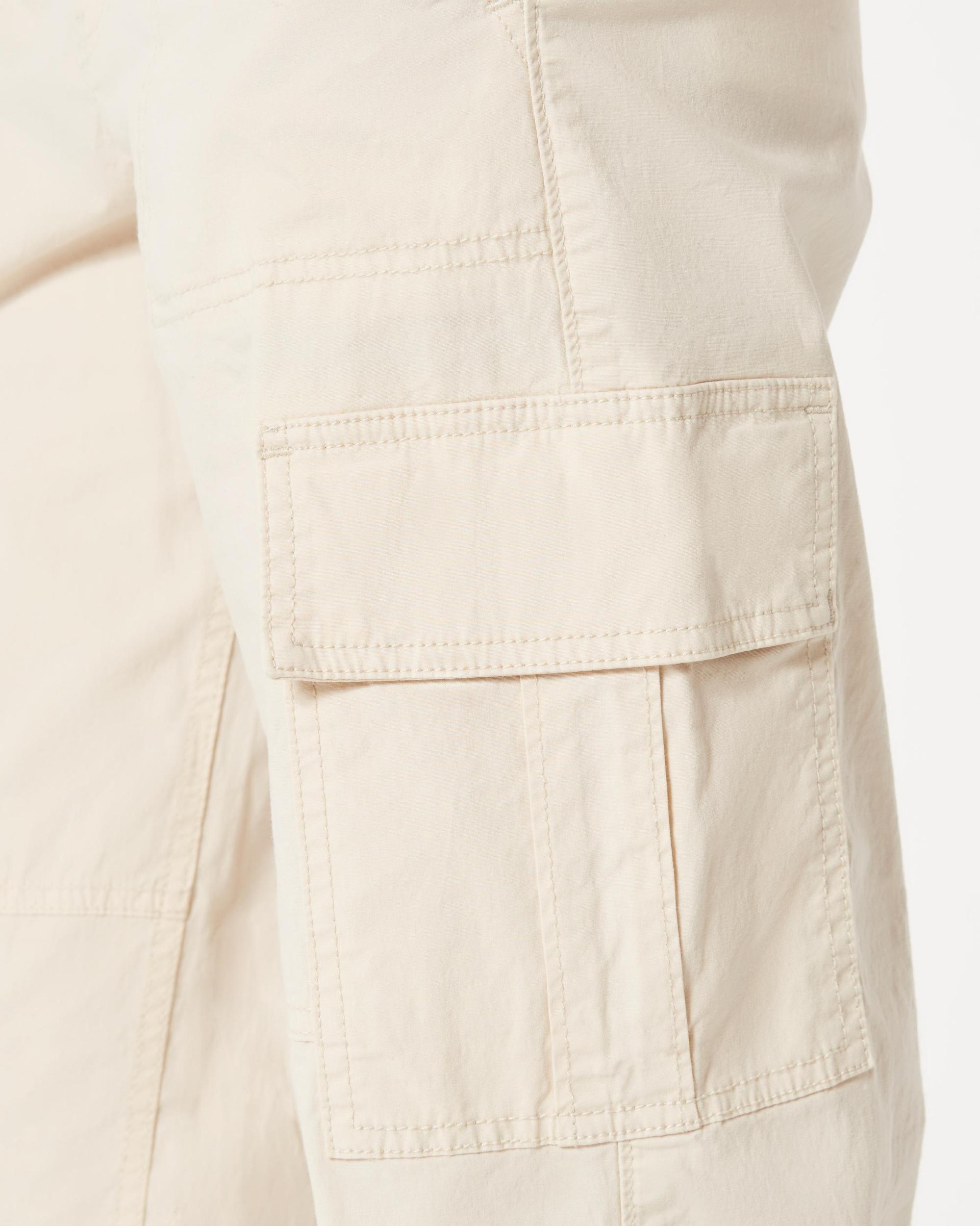 High-Rise Poplin Baggy Cargo Pants Product Image