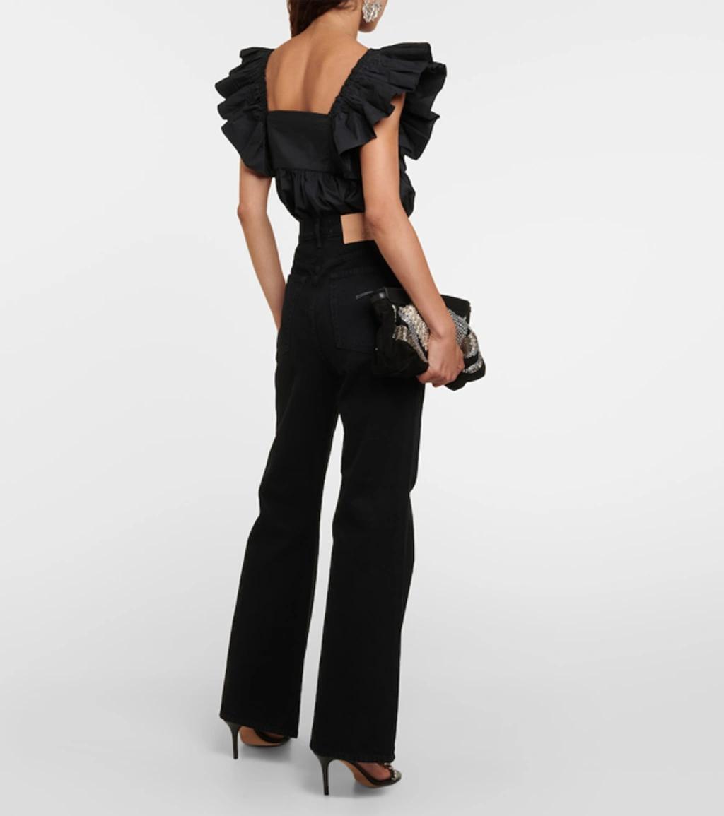 ULLA JOHNSON Lou High-rise Flared-leg Jeans In Noir Wash Product Image