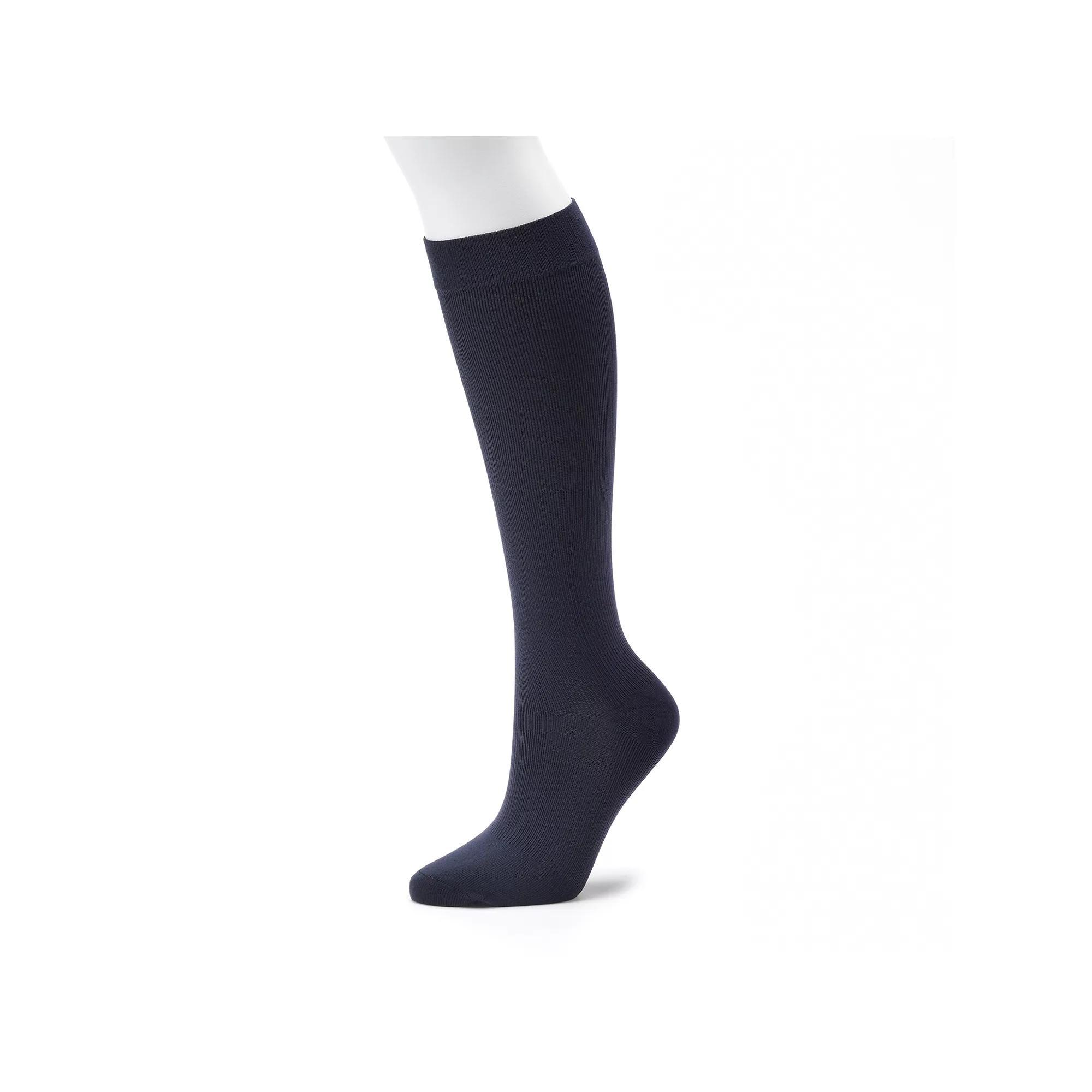 Dr. Motion Ribbed Compression Knee-High Socks, Womens Product Image