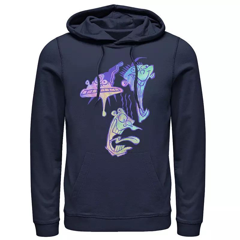 Men's Jurassic Park Neon Gradient Scene Hoodie, Size: XXL, Black Product Image