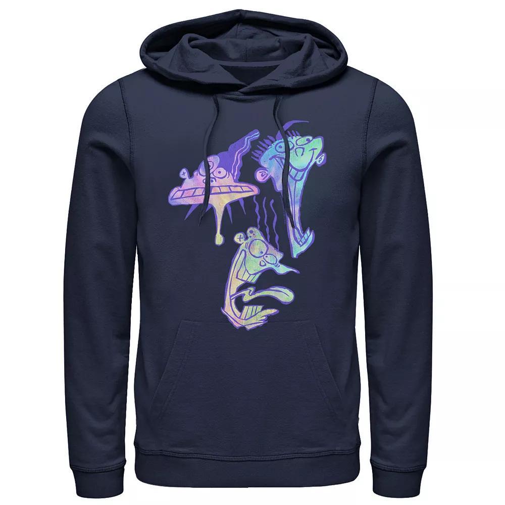 Men's Jurassic Park Neon Gradient Scene Hoodie, Size: XXL, Black Product Image