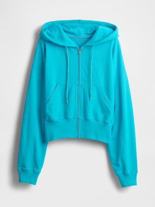 Heavyweight French Terry Oversized Zip Wedge Hoodie Product Image