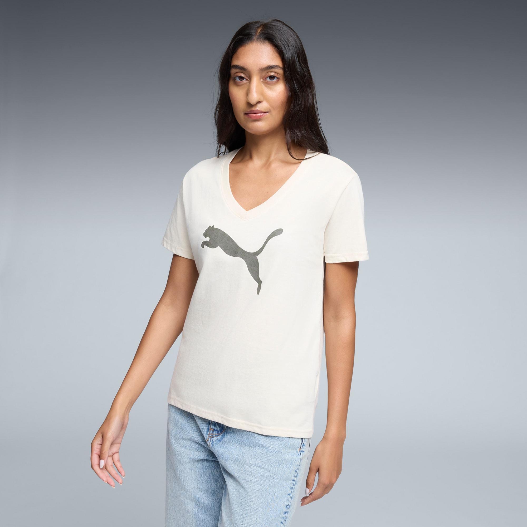 Graphic Pebble V-Neck Tee Women Product Image