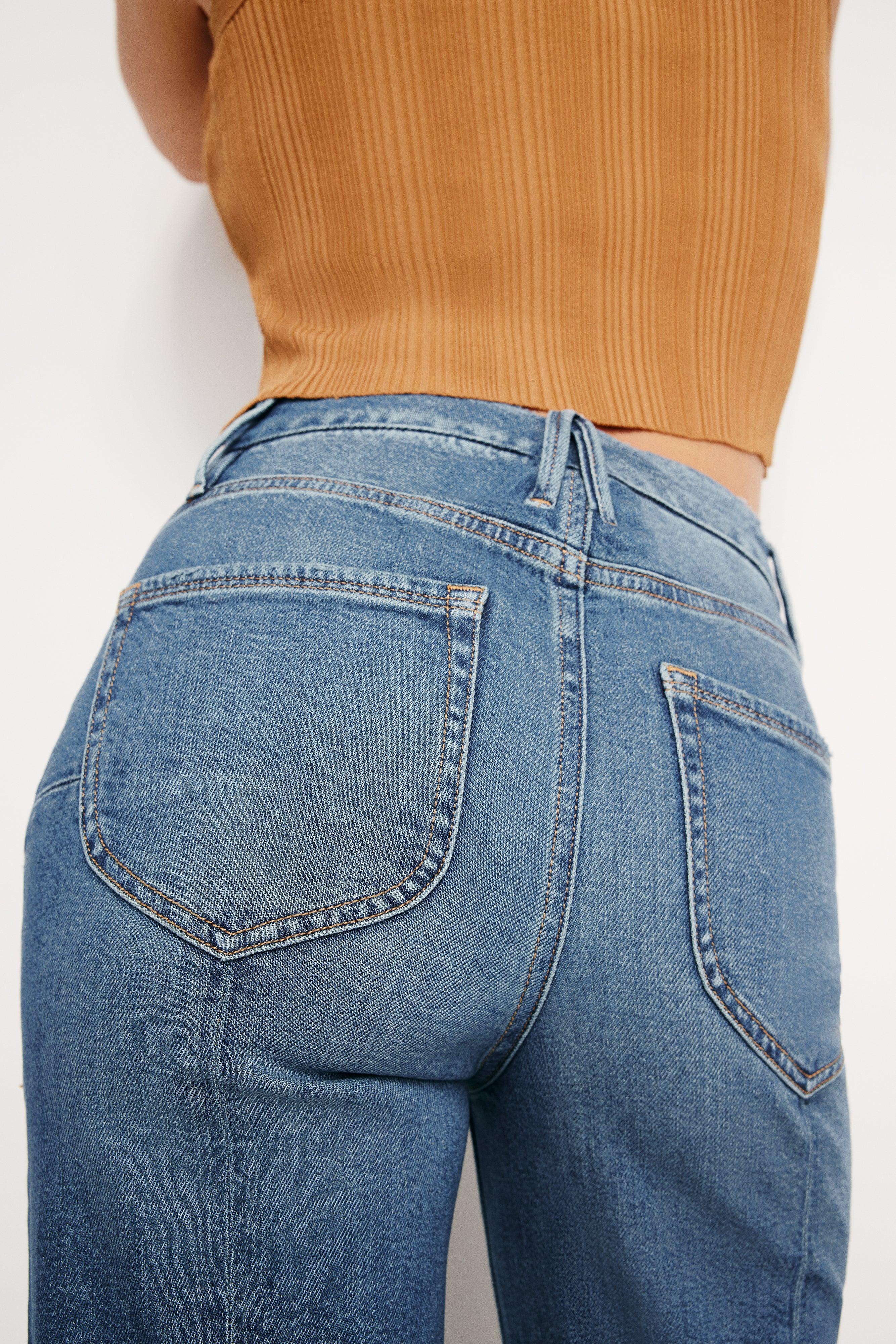 GOOD WAIST PALAZZO JEANS | INDIGO659 Product Image