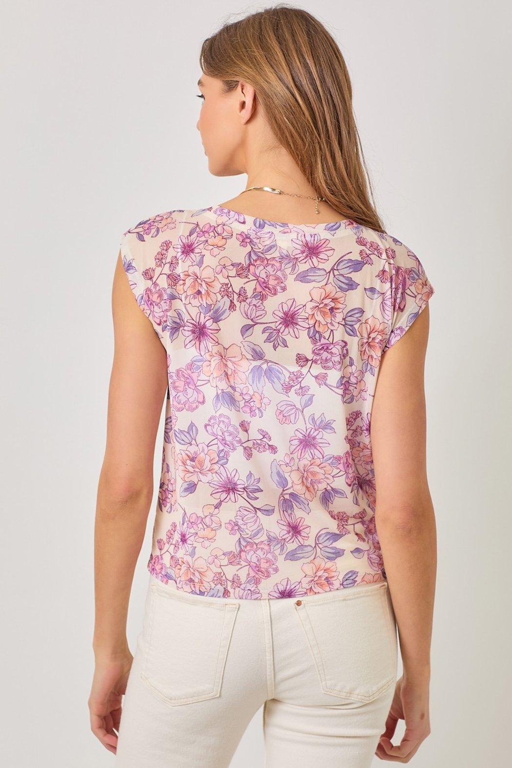 Floral Mesh Top Product Image