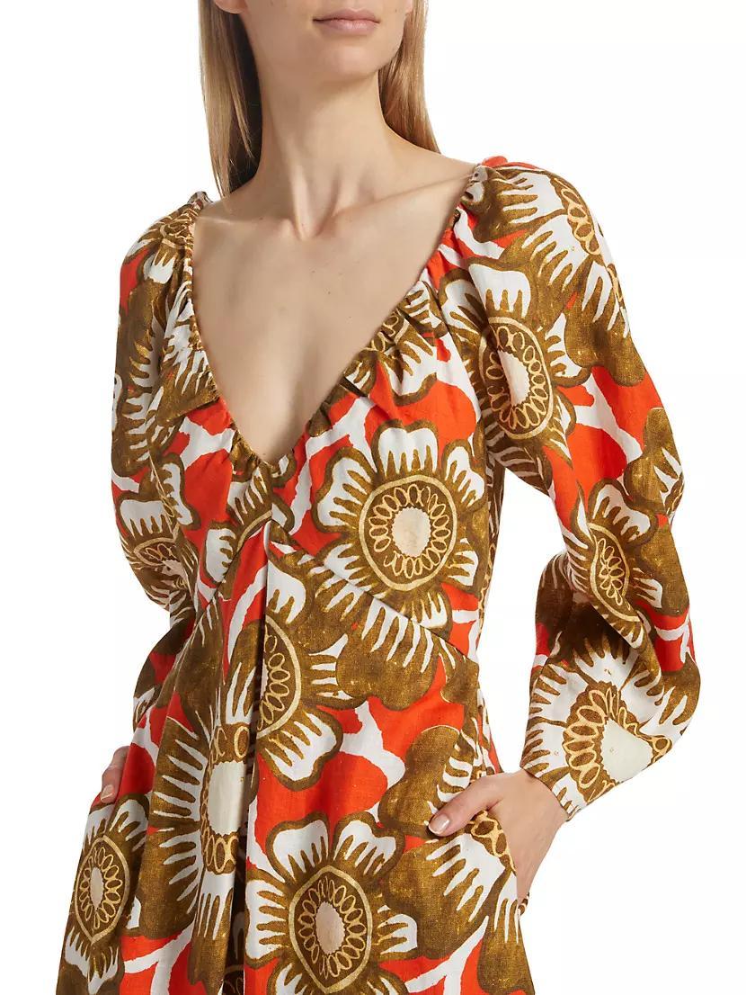 Ophelia Floral V-Neck Maxi Dress Product Image