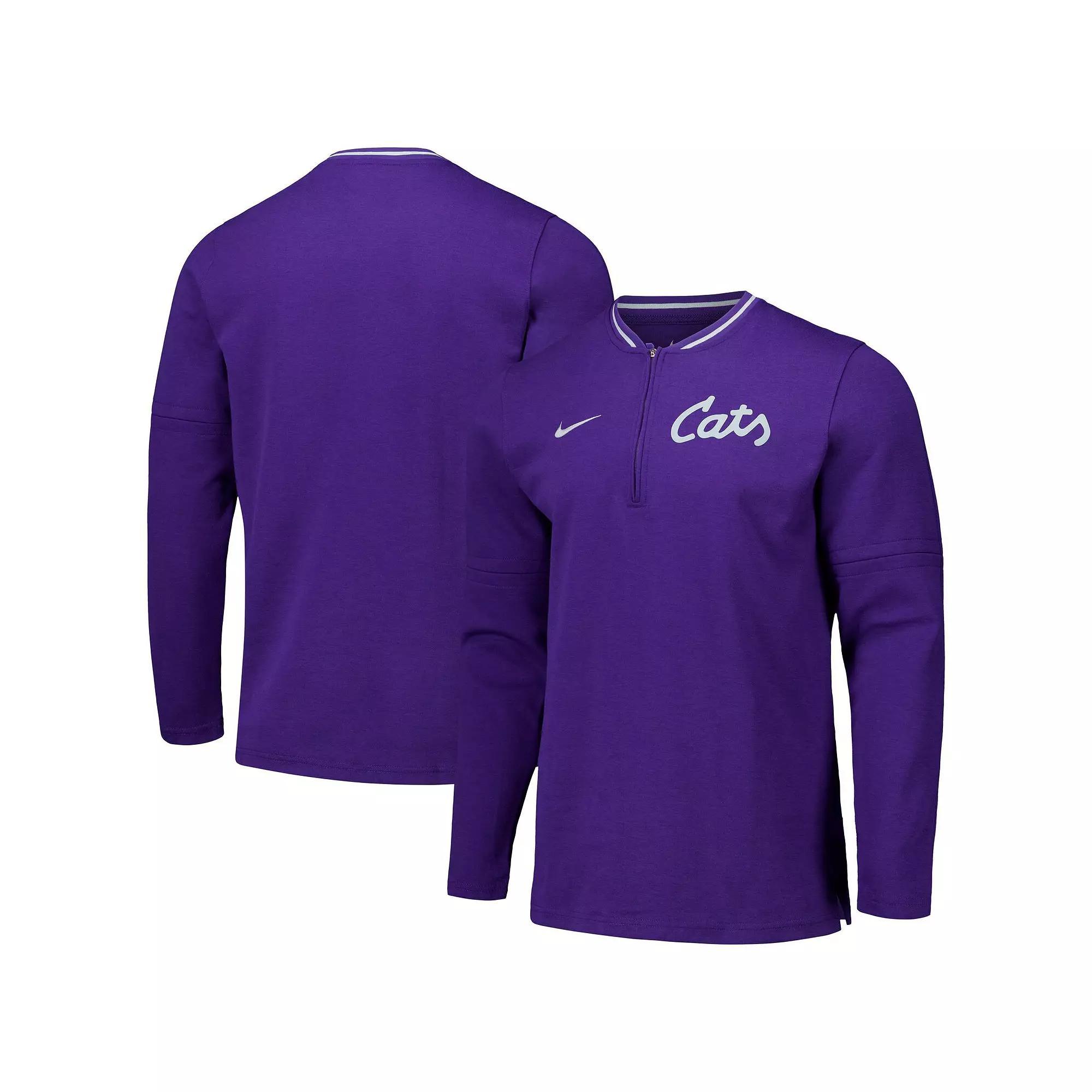 Men's Nike Purple Kansas State Wildcats Coaches Quarter-Zip Jacket, Size: Large Product Image