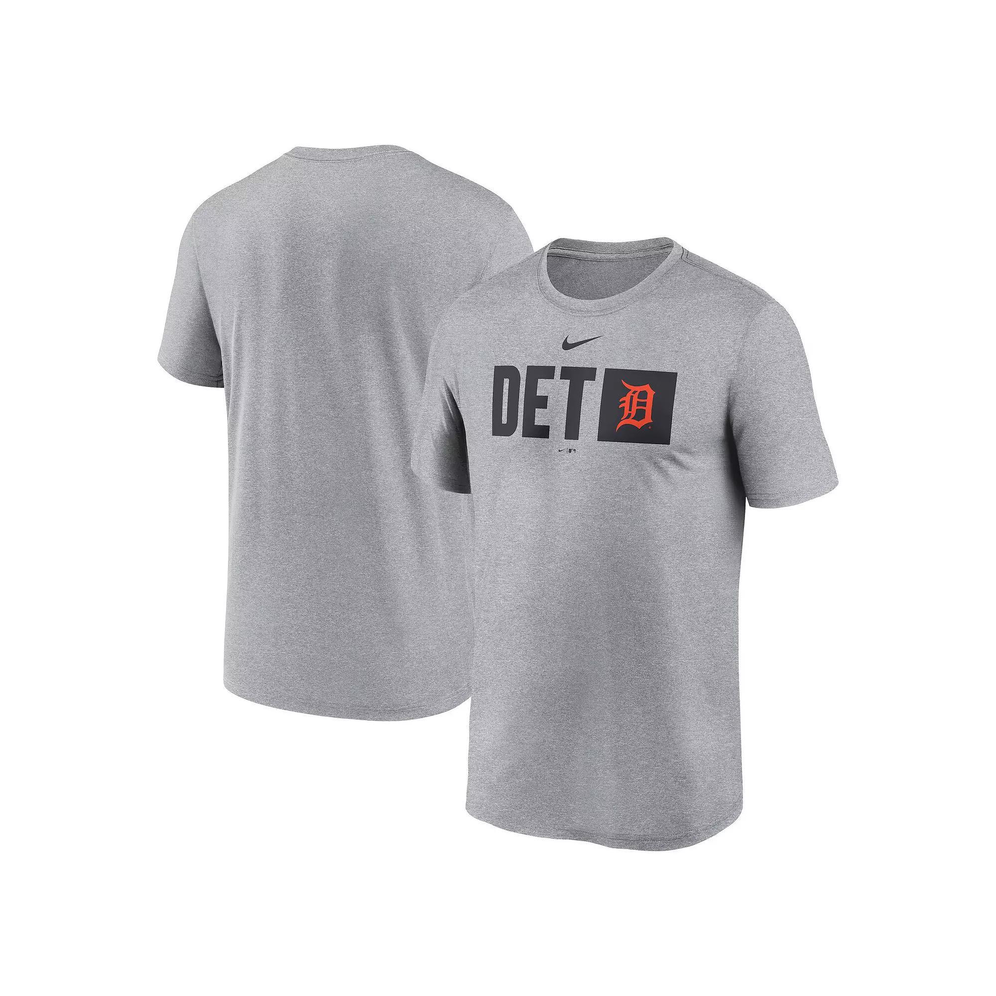 Men's Nike  Heather Gray Detroit Tigers Tricode Legend T-Shirt, Size: Medium, Grey Product Image