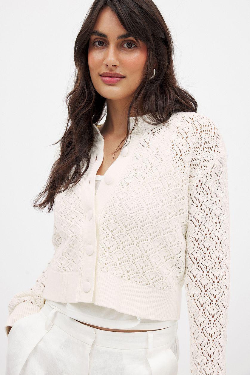 Knitted Pointelle Cardigan Product Image