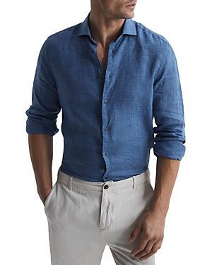 Reiss Ruban Long Sleeve Linen Shirt Product Image
